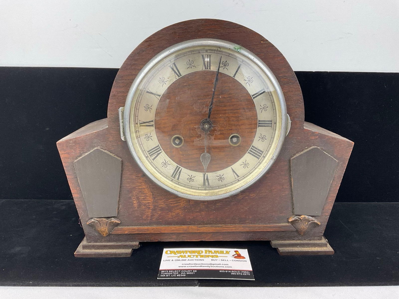 Early 20th Century Art Deco Mantel Clock, Time Strike FHS movement, 10h x 11w x 6d inches (1 of 5)