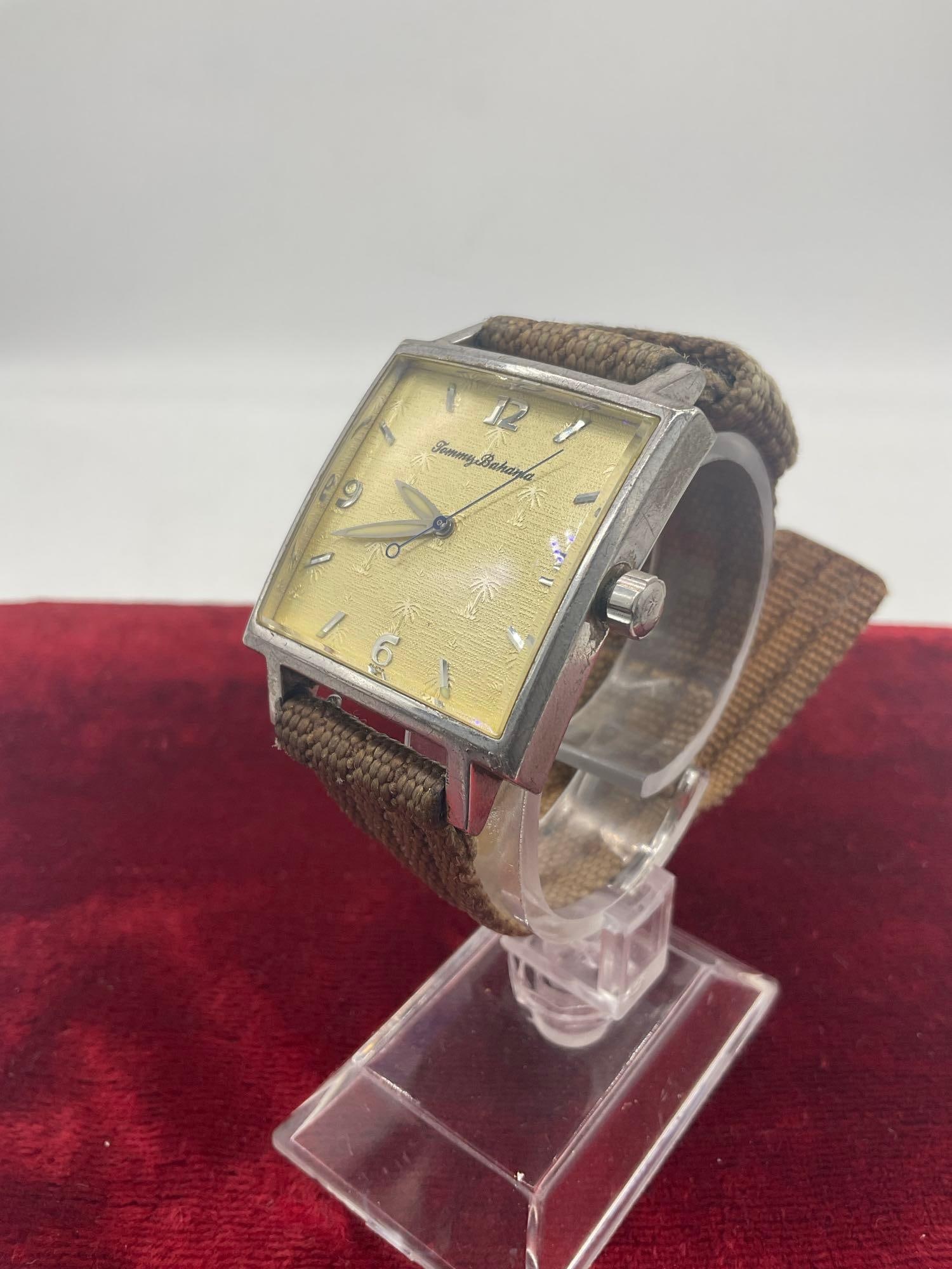Vintage Tommy Bahama Swiss Men's wrist watch with .925 Sterling back TB 1013 - 2