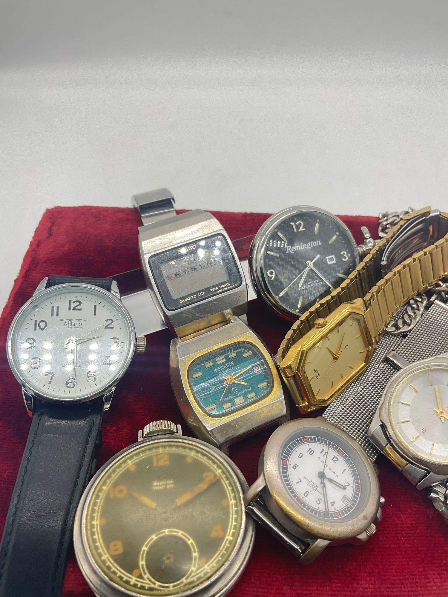 9 x Assorted Wrist watches Including Vintage Remington Pocked & Electra wrist watch See description - 2