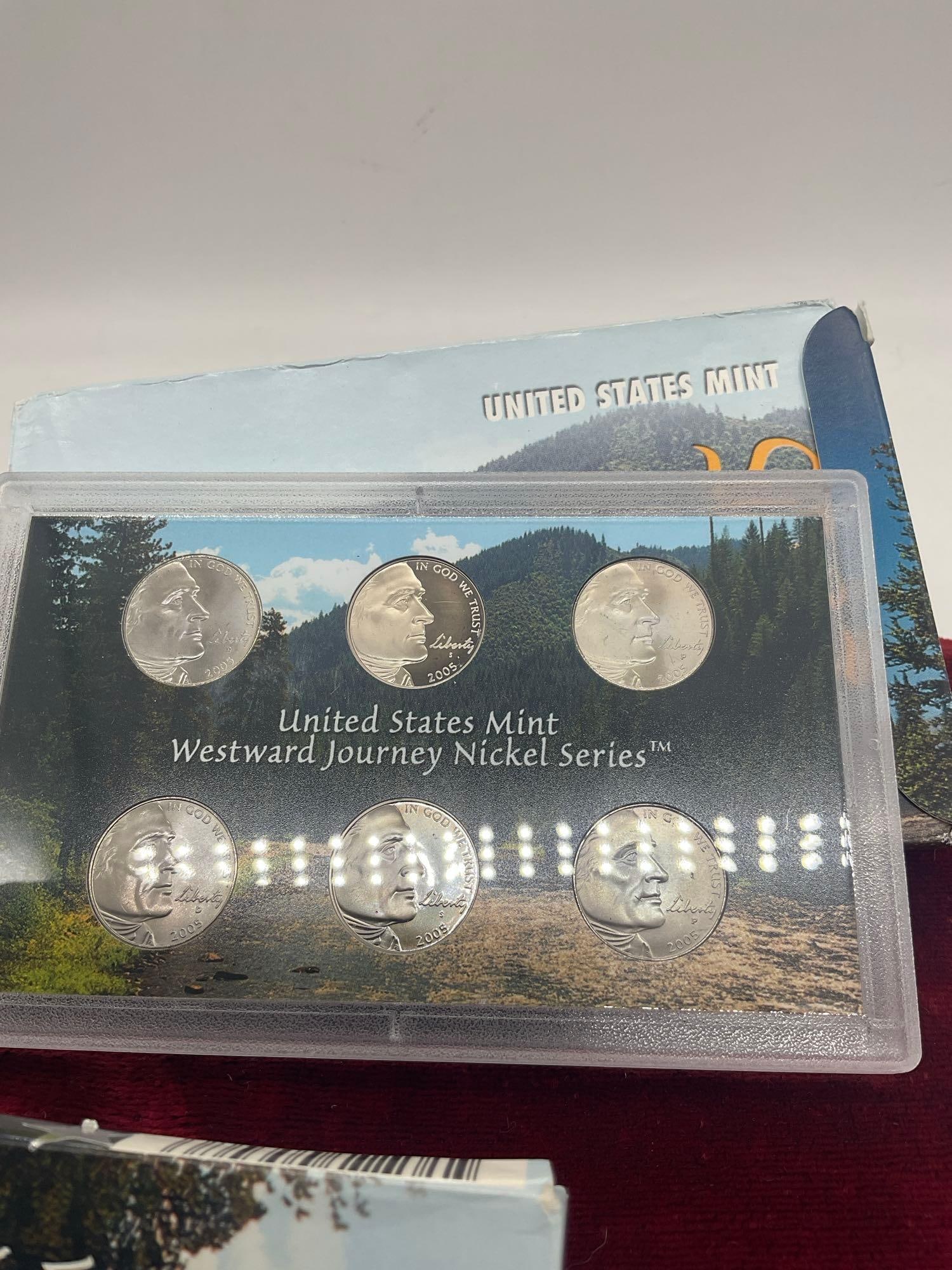 4 x sets of Westward Journey US mint Sealed Proof Nickel Sets 2004, 2x 2005, & 2006 - 2