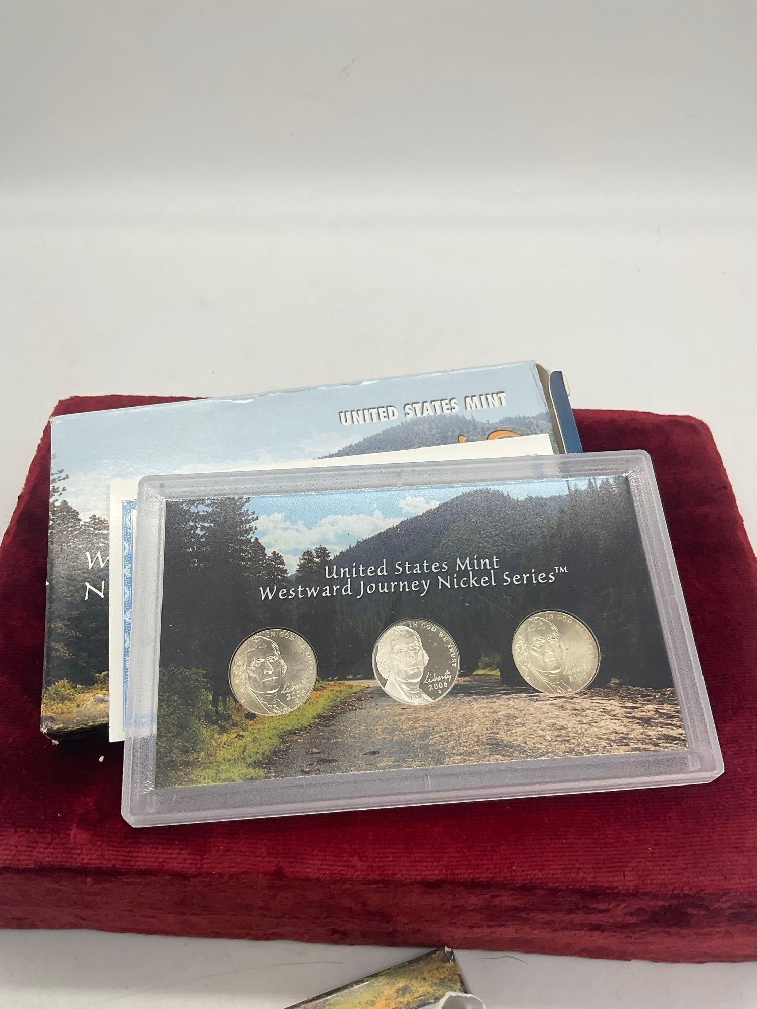 4 x sets of Westward Journey US mint Sealed Proof Nickel Sets 2004, 2x 2005, & 2006 - 4