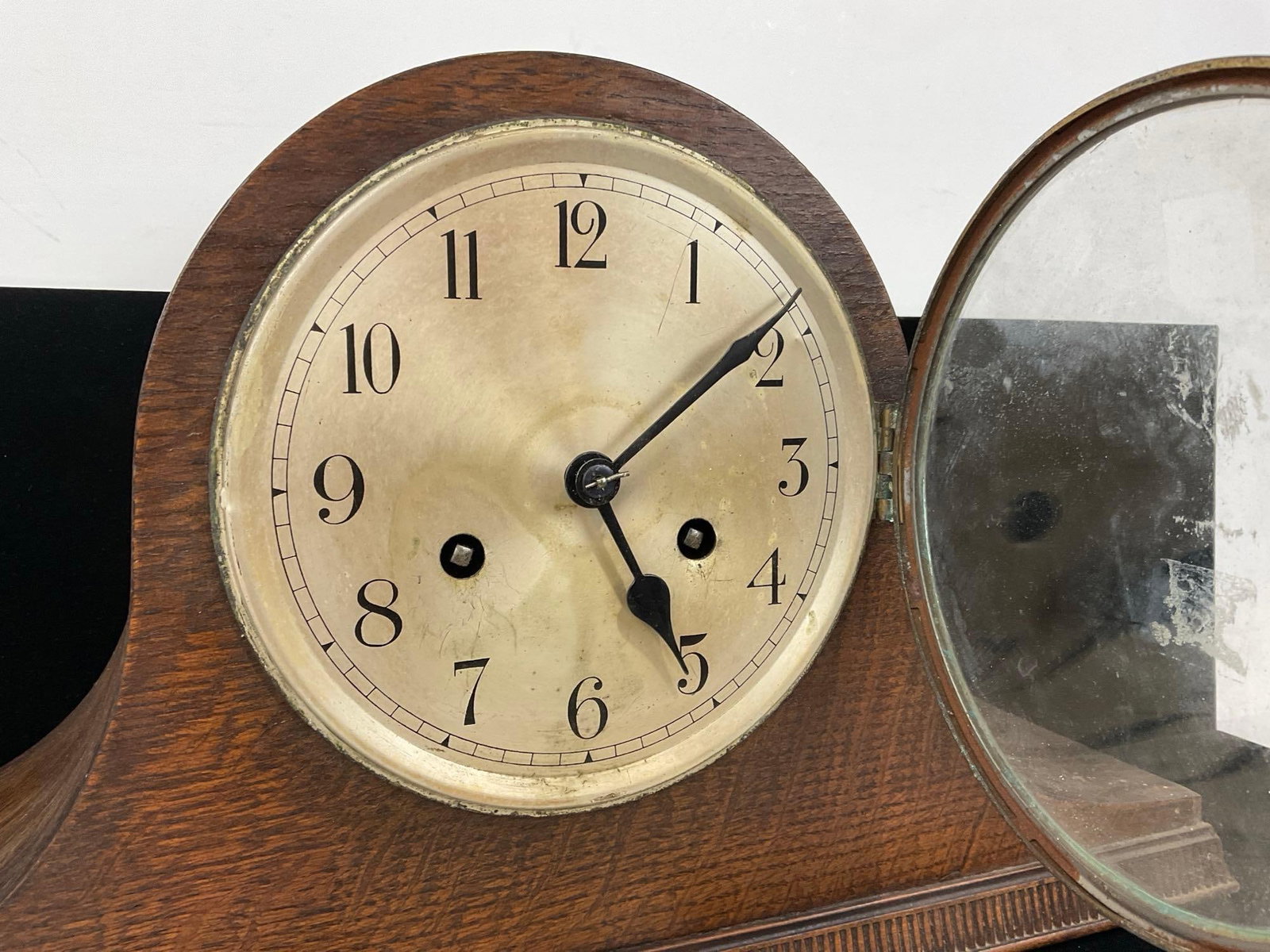 Early 20th Century Mantel Humpback Clock, Time Strike, Westminster Chime, 10h x 18w x 6d inches - 2