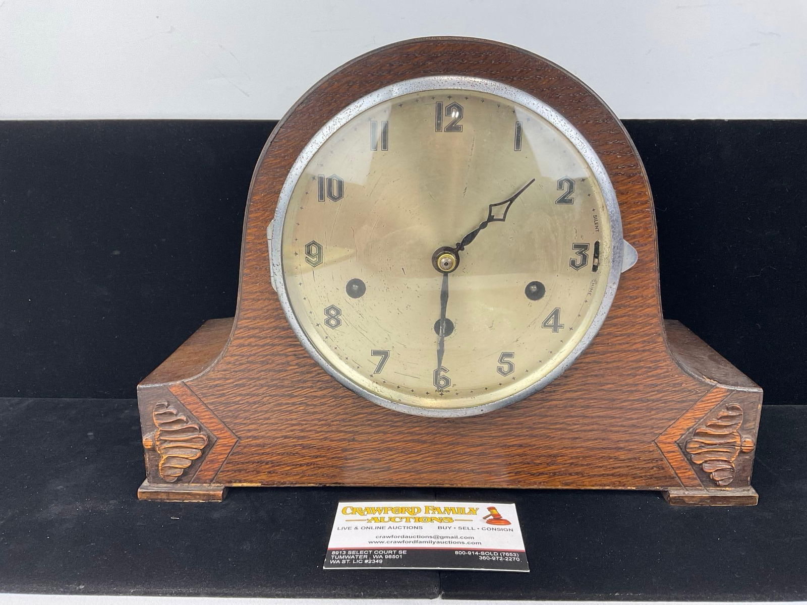 Early 20th Century Mantel Clock, Time Strike Chime, Westminster Chime, 10h x 13w x 6d inches (1 of 6)