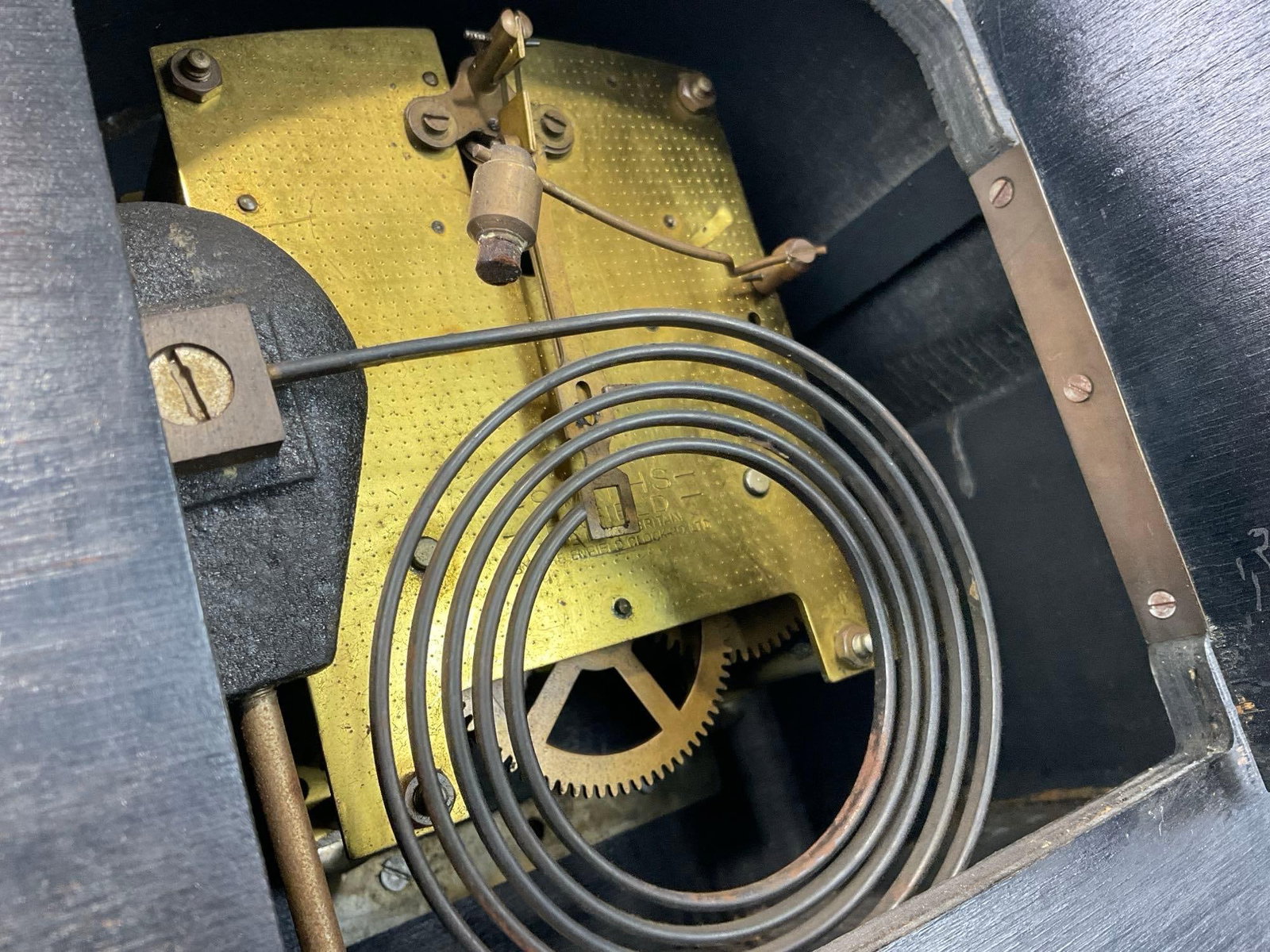 Vintage 20th Century Smiths Enfield Mantel Clock, Time Strike, 9h x 10w x 6d inches - 6