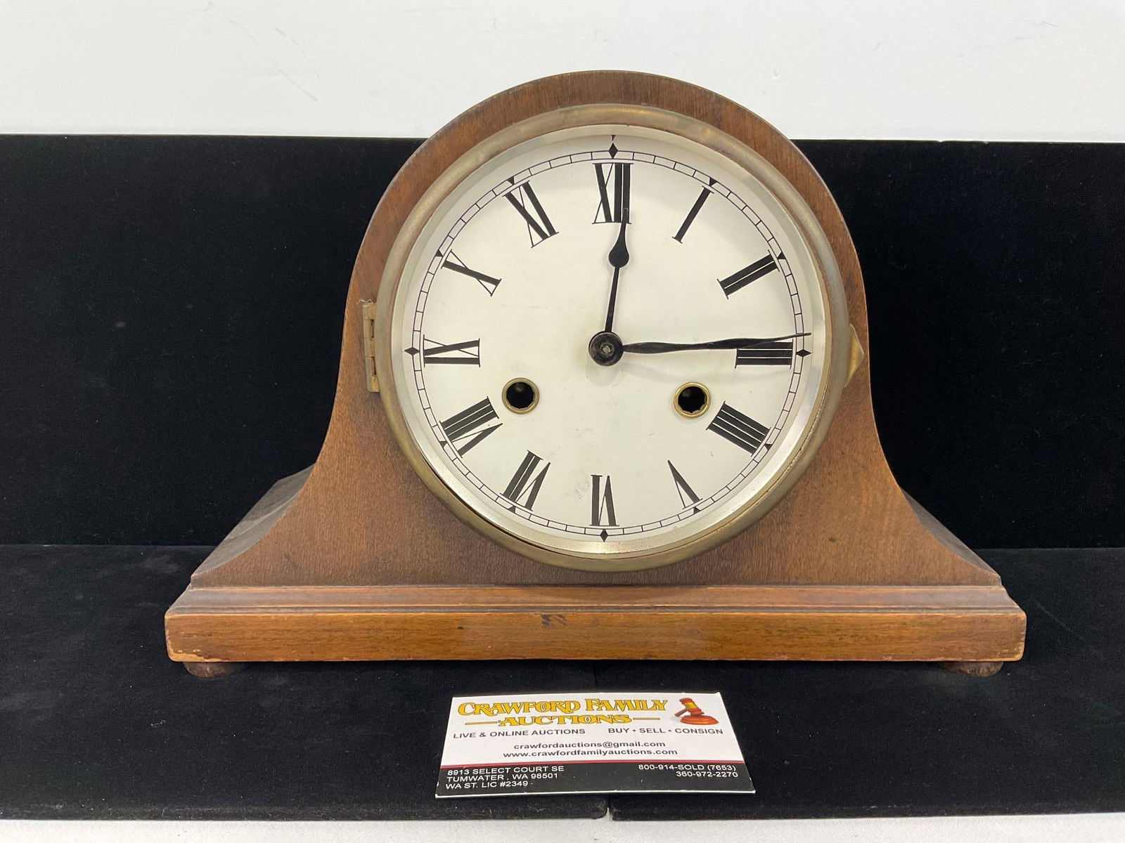 Antique Haller Humpback Mantel Clock Time Strike, 9h x 13w x 6d inches (1 of 6)