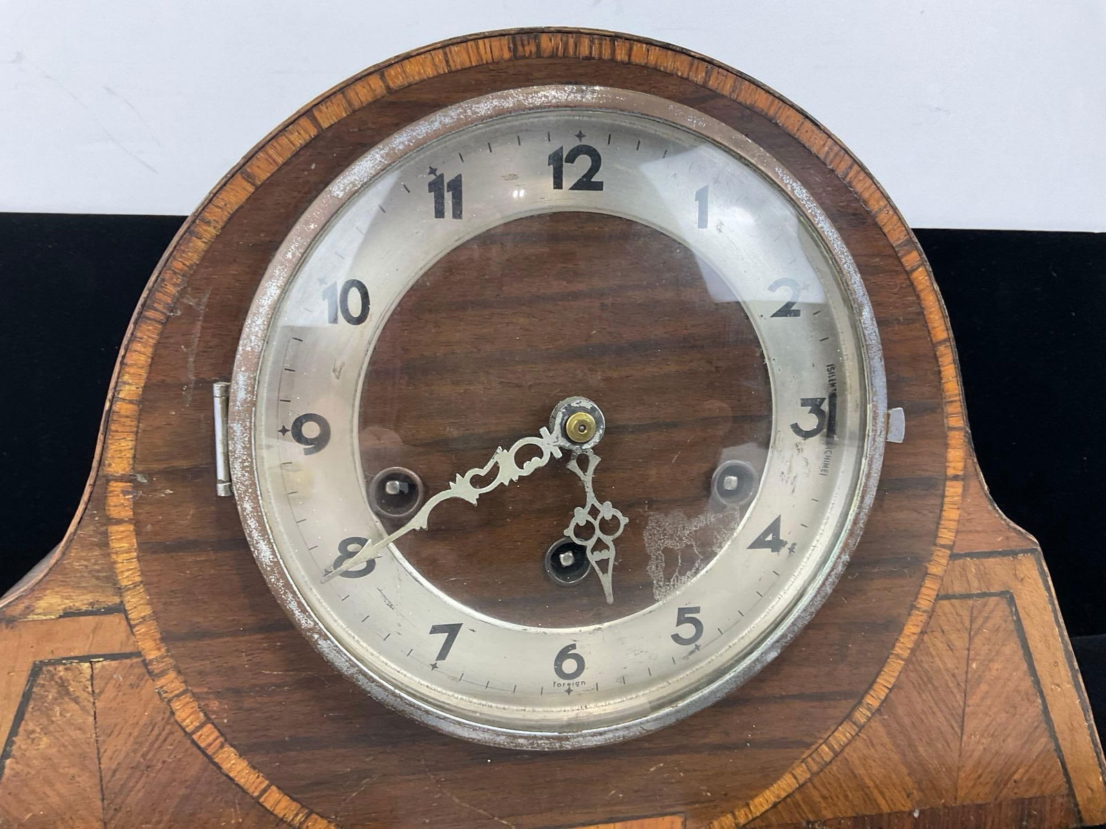 Early 20th Century Art Deco Wood Cased Mantel Clock, Time Strike Chime, 10h x 14w x 6d inches - 2