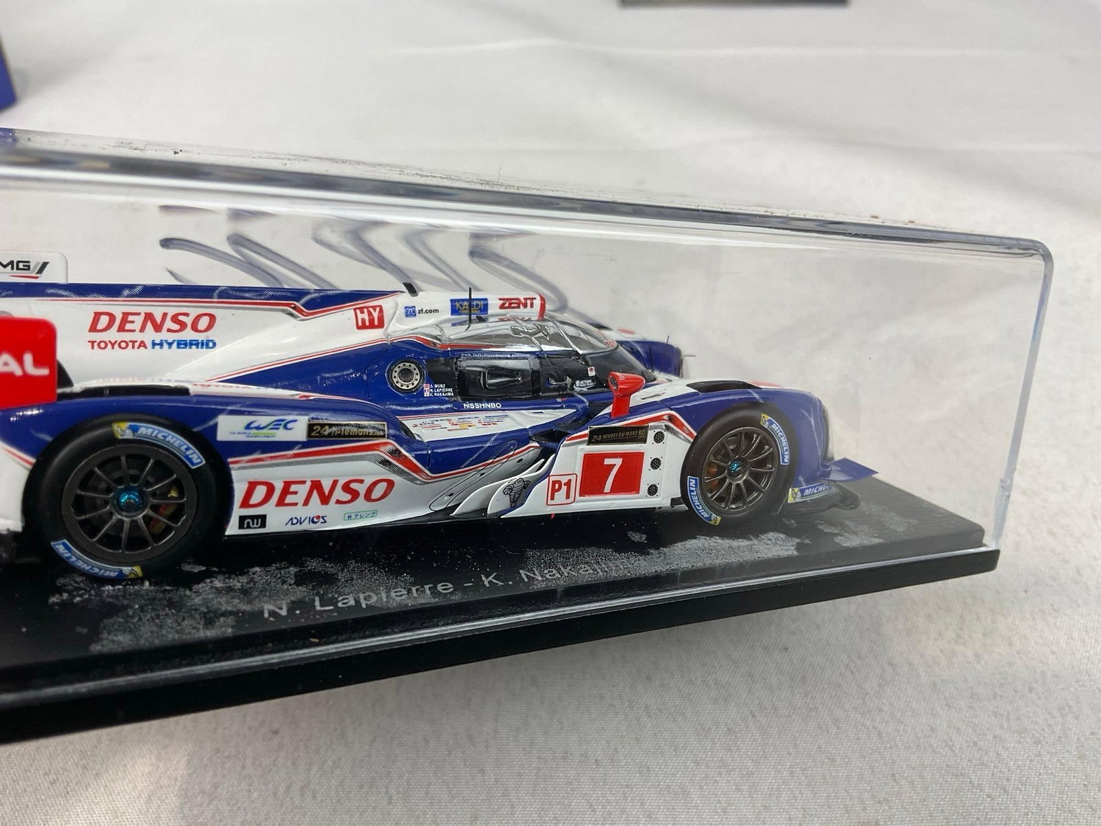 2 Spark 1/43 Diecast Car Models, 2012 Toyota TS030 Hybrid LM 24H, 1 Signed by all 3 drivers - 8