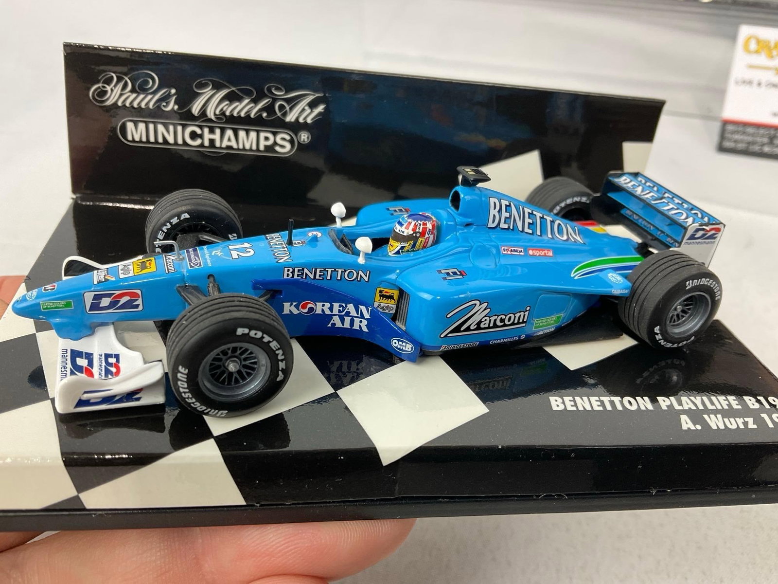 2 ONYX & Minichamps 1/43 Diecast Car Models, 1999 Toyota GT-1 & 2000 Benetton B200 - 2