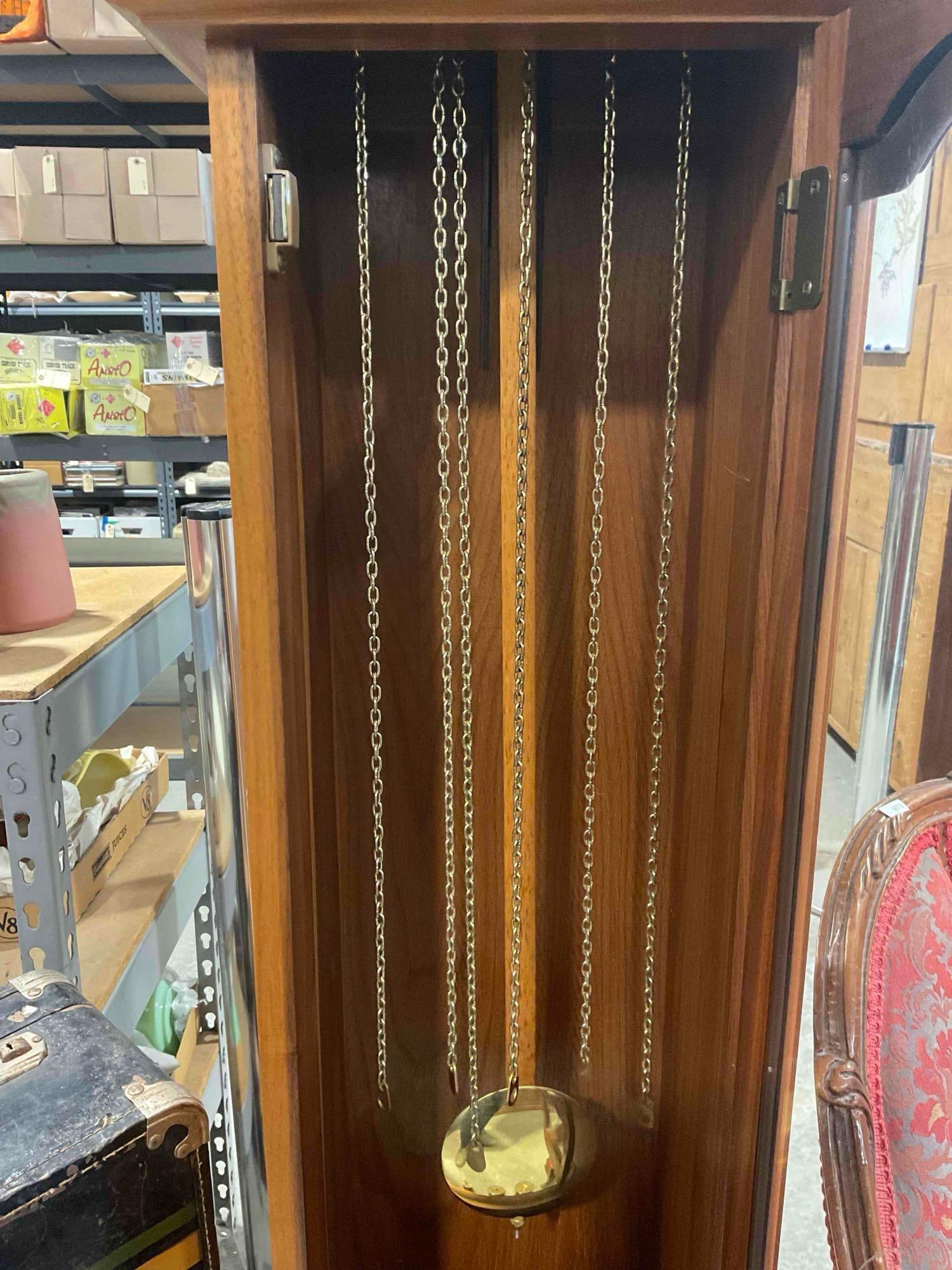 Vintage Emperor Clock Co. Grandfather Clock Model 120 w/ Weights. Excellent Condition. - 5