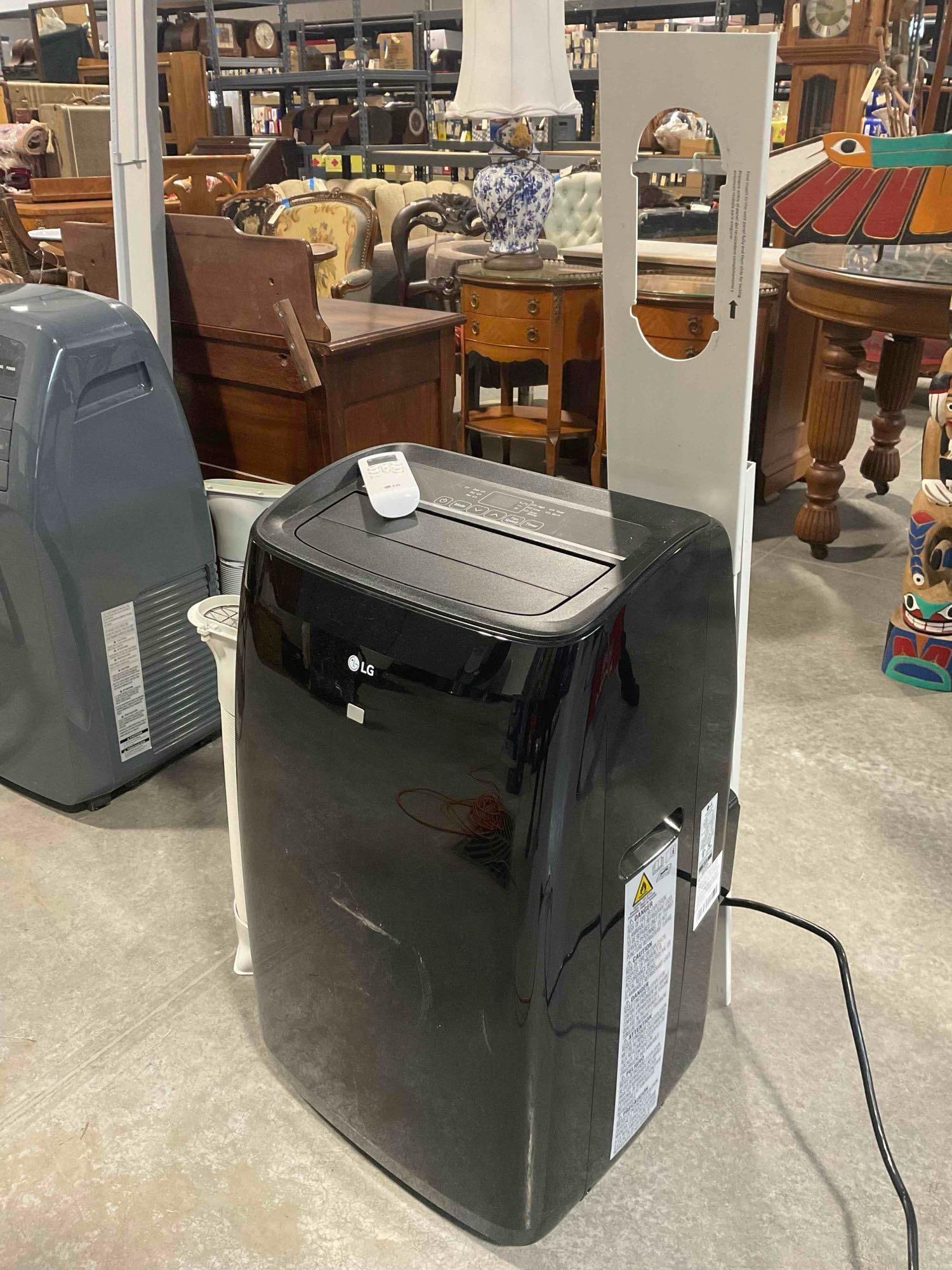 LG Portable ThinQ Air Conditioner w/ Remote & Window Kit Model LP102BSSM. Tested, Works. - 2