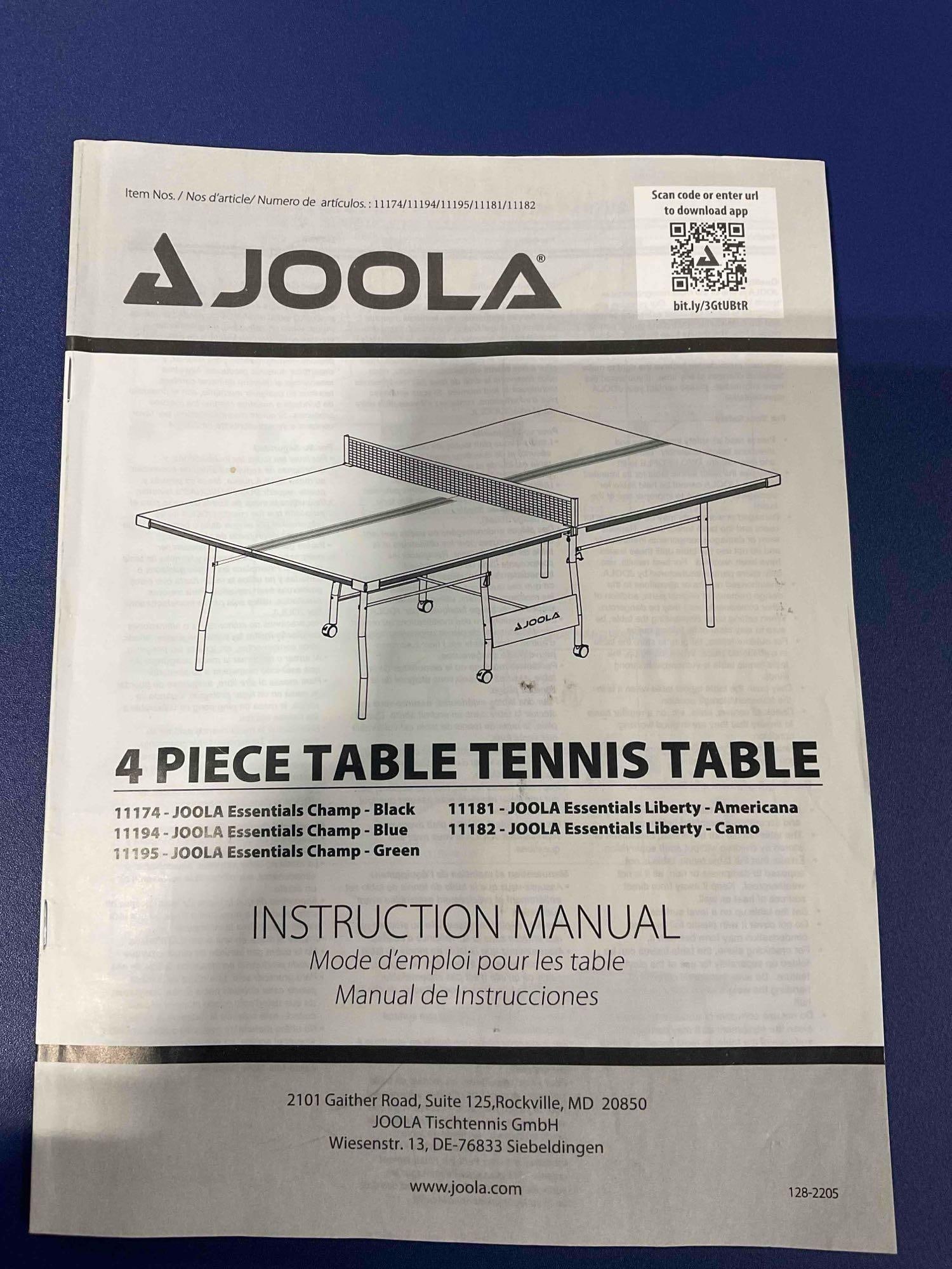JOOLA Essentials Champ Table Tennis Table w/ Accessories. Excellent Condition. See pics. - 4
