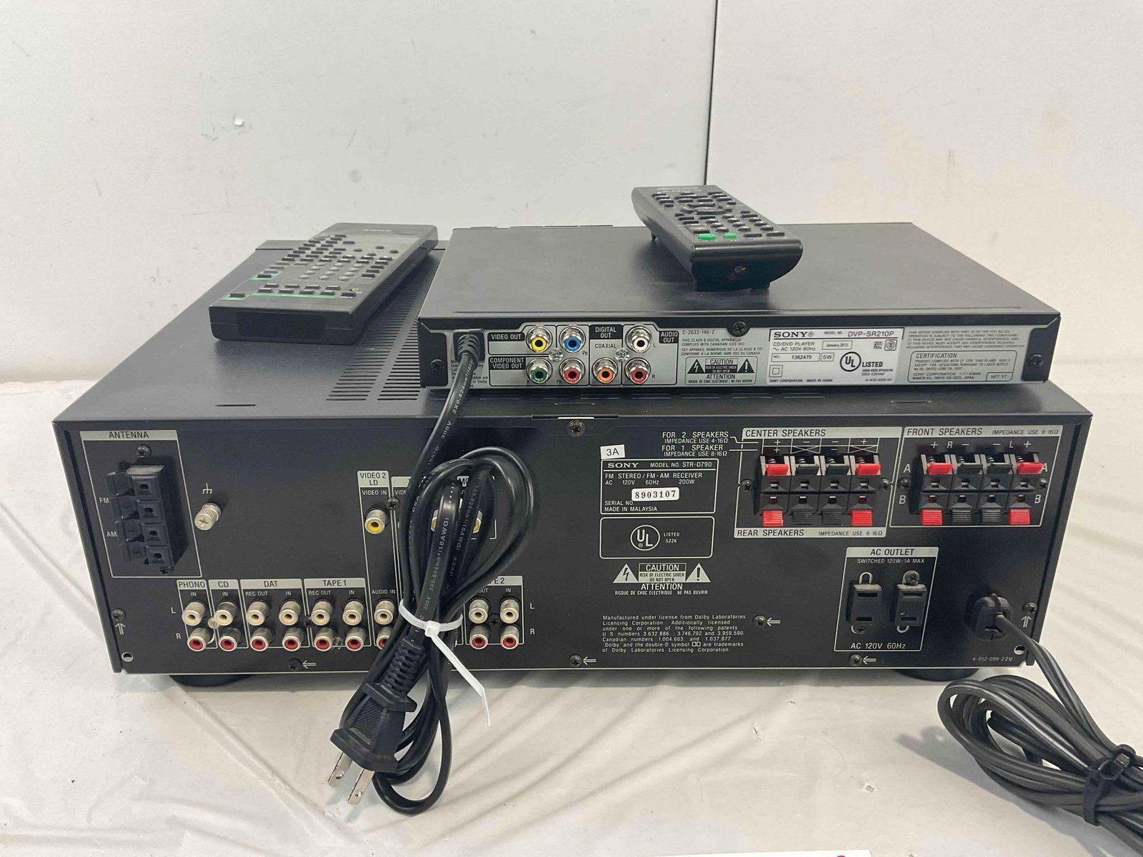 2 pcs SONY A/V Equipment, incl. DVD Player & Stereo Receiver. Tested, Work. Excellent Cond. - 8