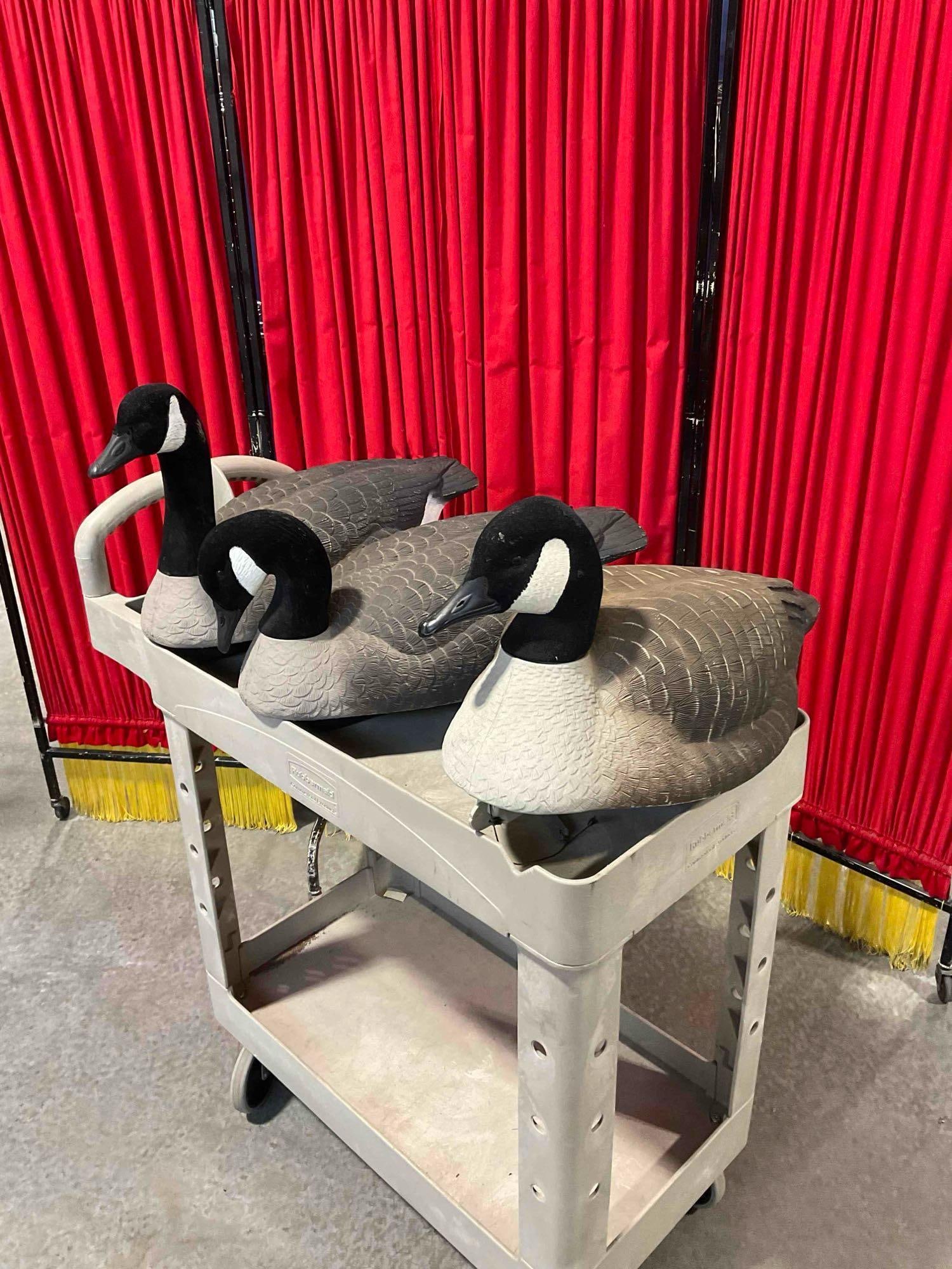 3x Goose Decoy Floats with Faux Down Felt Necks. Inc Higdon & Greenhead Gear Brands - 2