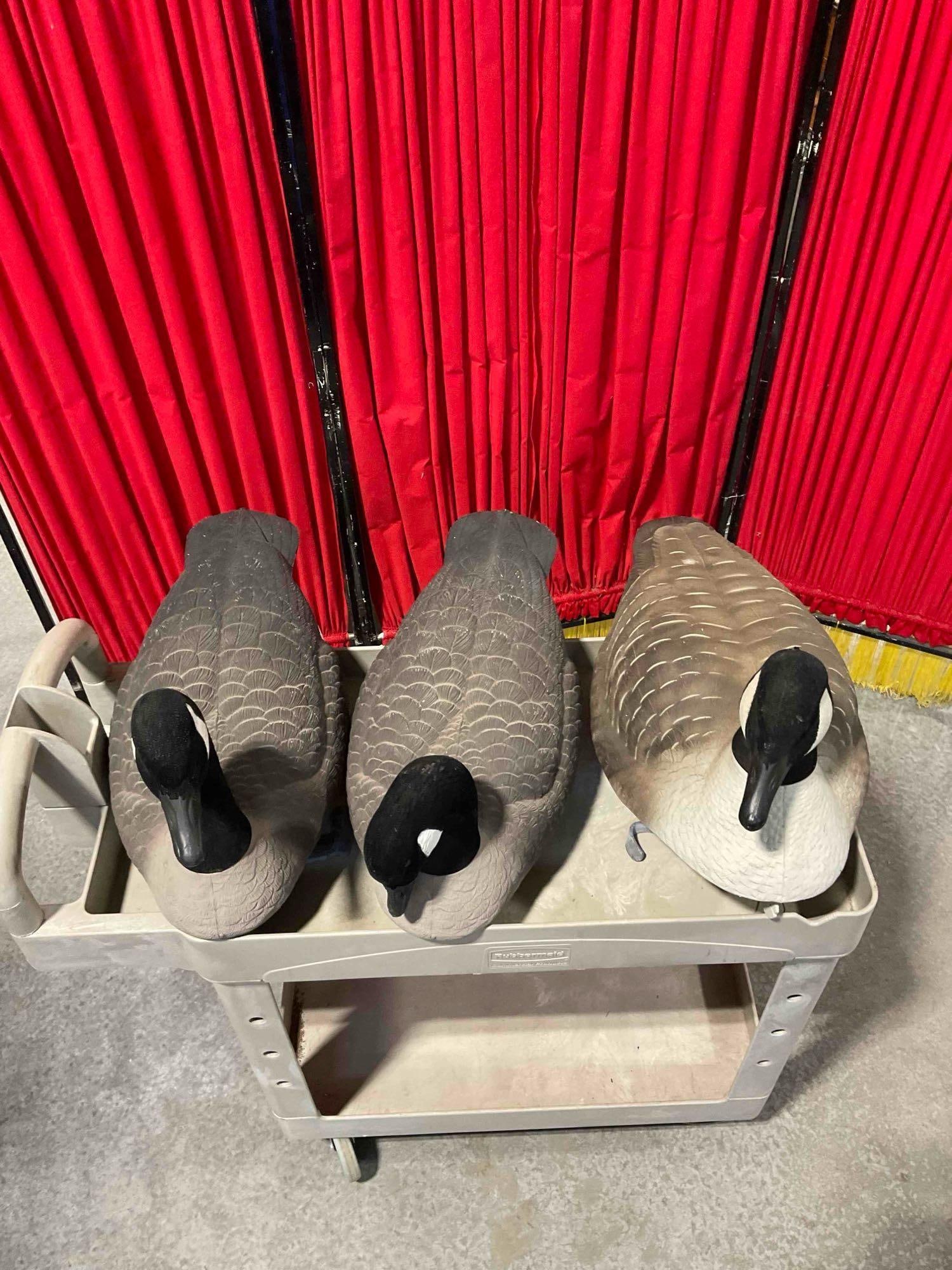 3x Goose Decoy Floats with Faux Down Felt Necks. Inc Higdon & Greenhead Gear Brands - 6