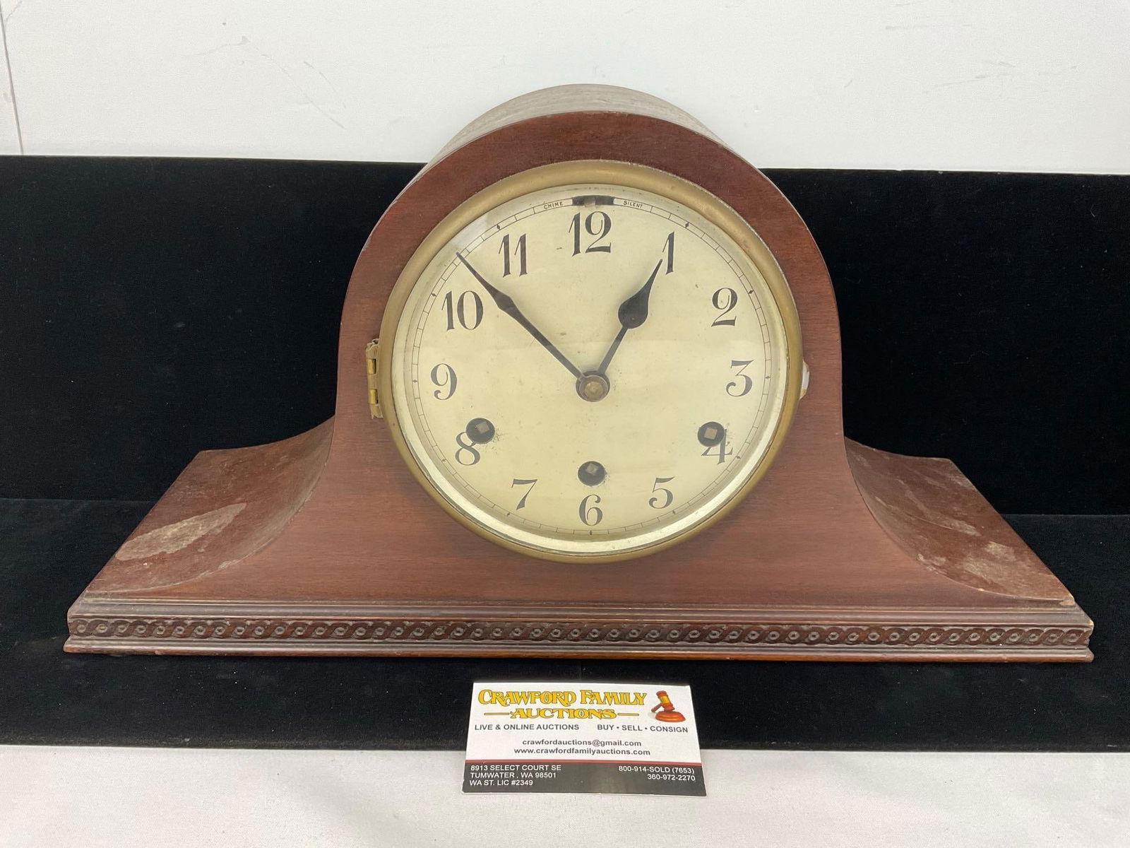Early 20th Century Mantel Clock, Time Strike Chime, Westminster Chime, 10h x 18w x 7d inches (1 of 6)