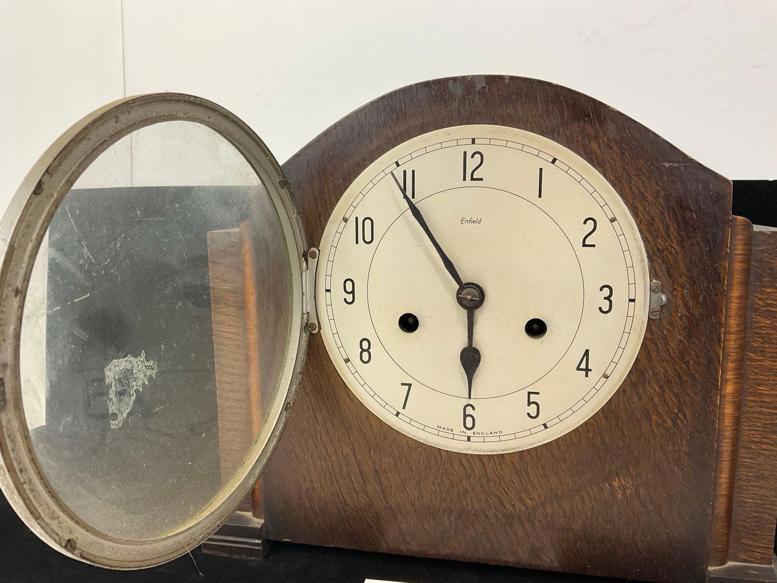 Early 20th Century English Enfield Mantel Clock, Time Strike, 10h x 11w x 6d inches - 2