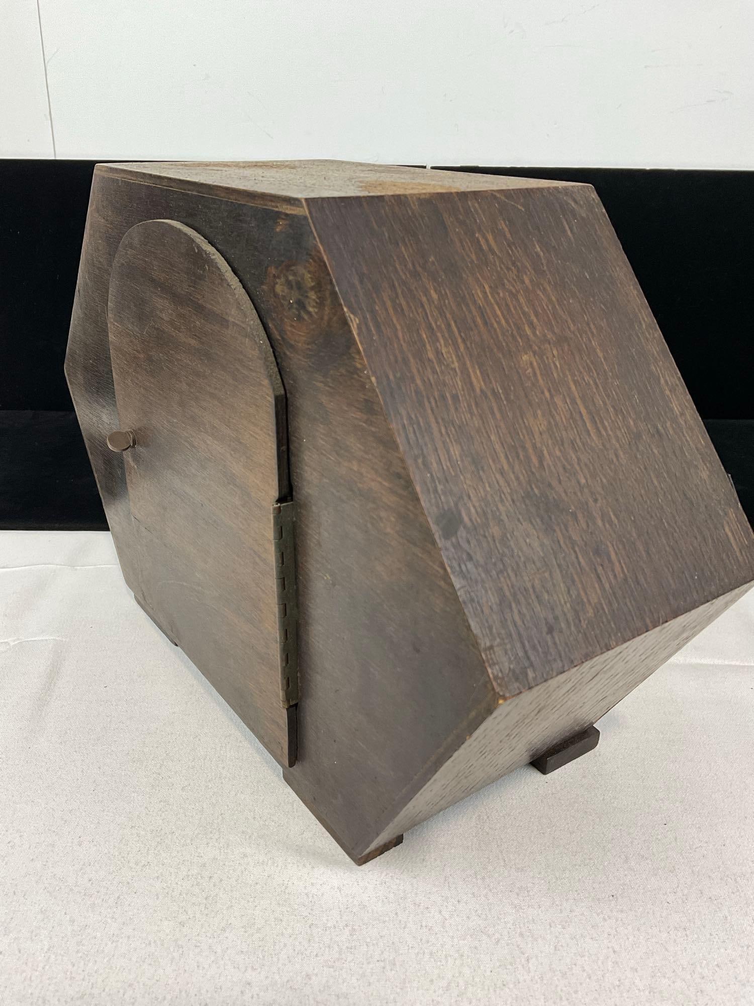 Antique German Kienzle (?) Mantel Clock w/Key, Time Strike, 10h x 14w x 6d inches - 3