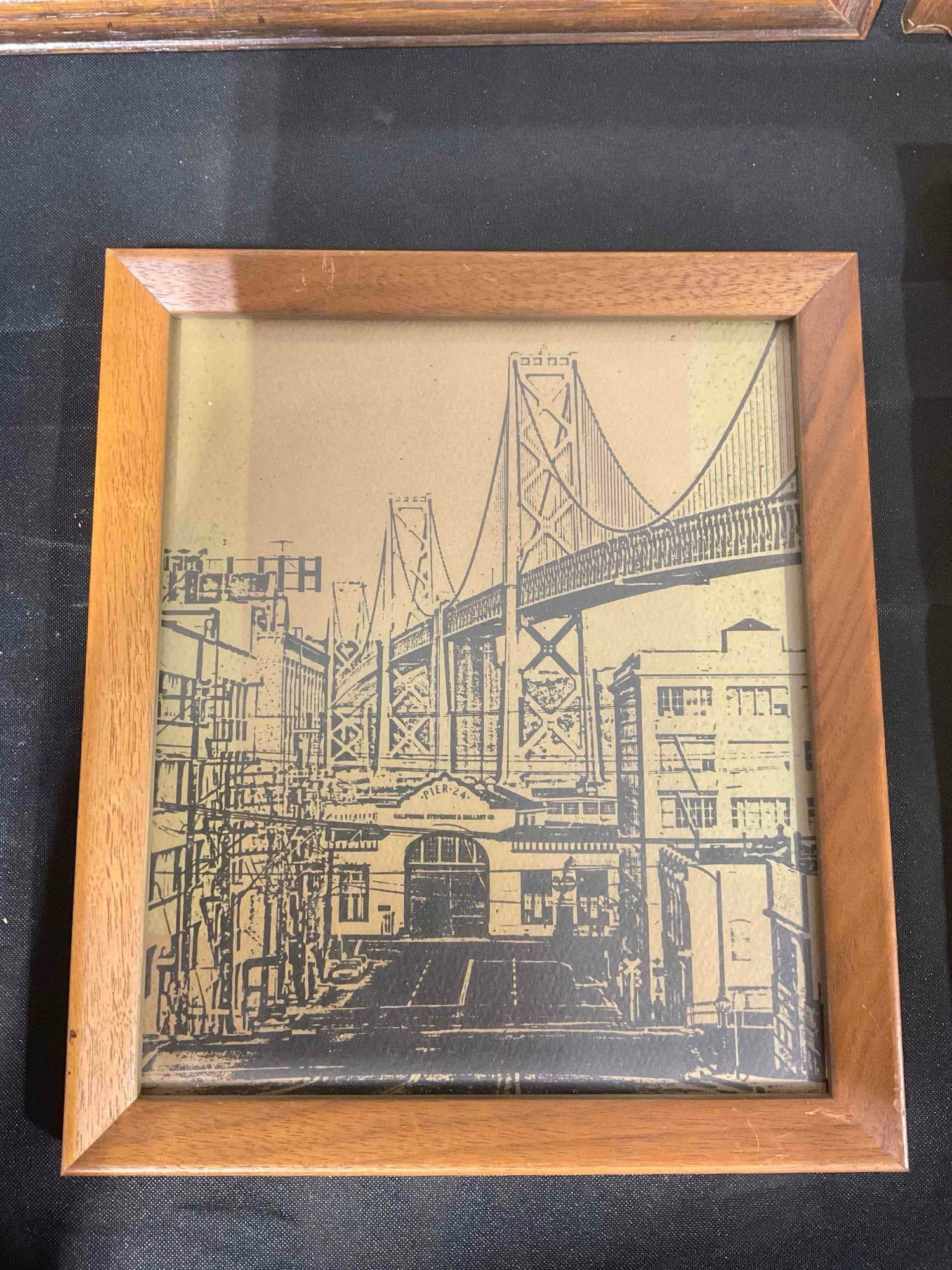 4 pcs Vintage Framed Art, incl. Apple Produce Advertisement, Mucha Print & More! See pics. - 7