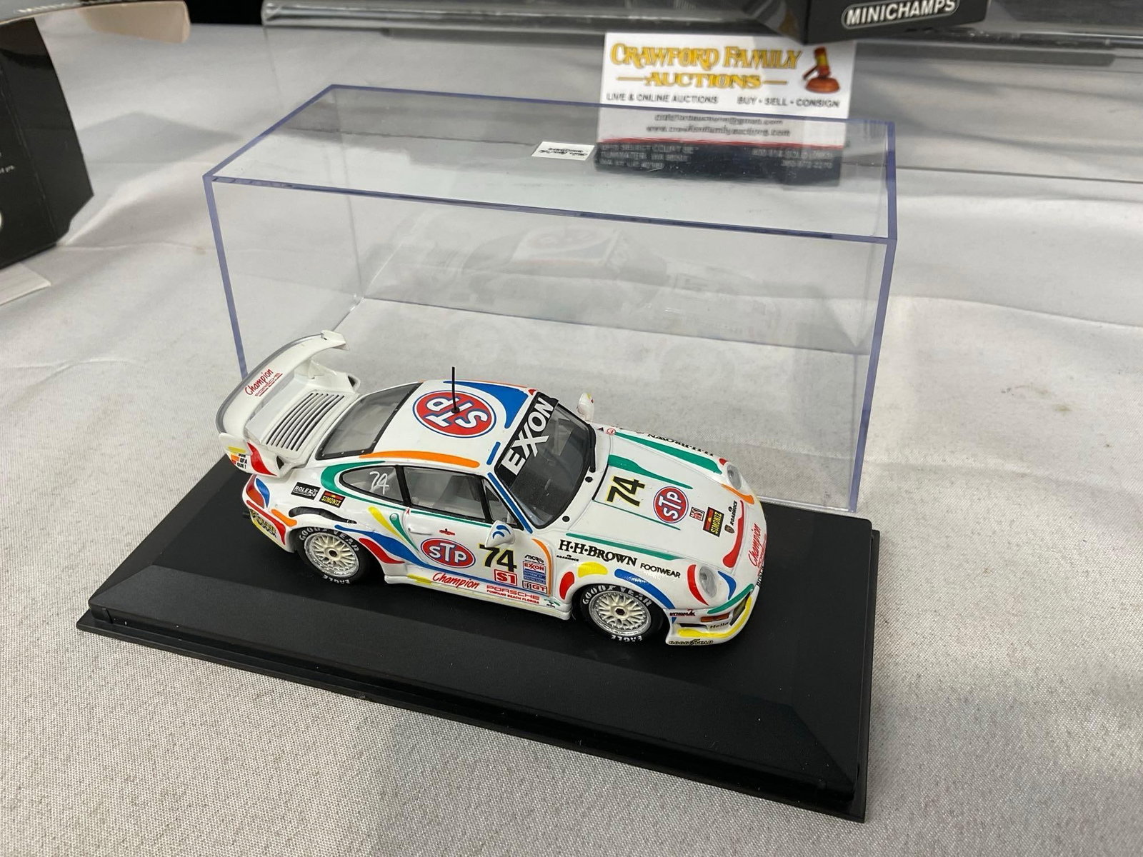 2 Minichamps 1/43 Scale Diecast Cars, 1996 Porsche 911 GT2 & 01 BMW M3 GTR, 1 signed - 5