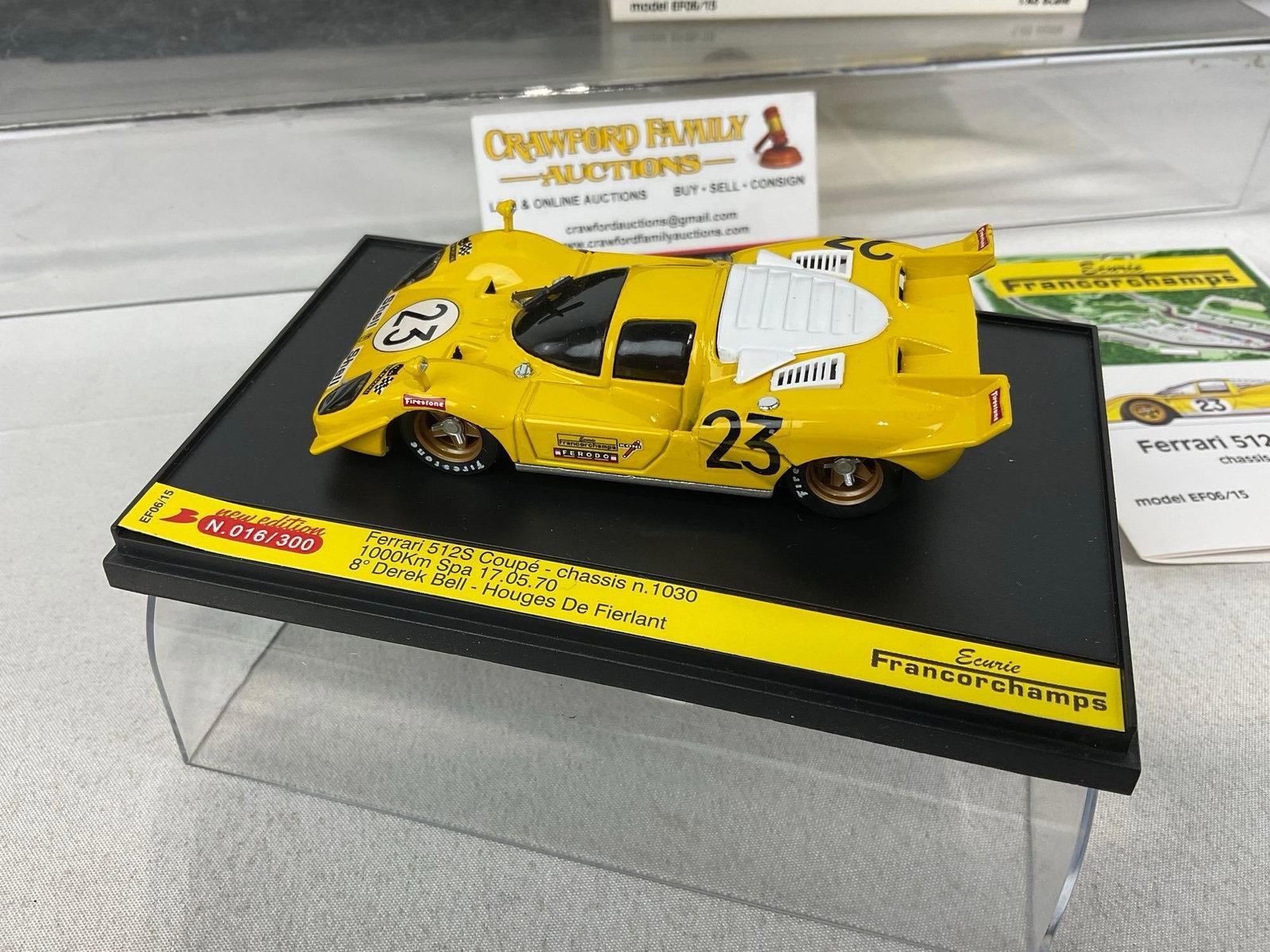 Ecurie Francorchamps 1970 Ferrari 512S Coupe SPA 1000Km #16/300 1/43 Scale Diecast Car Model - 3