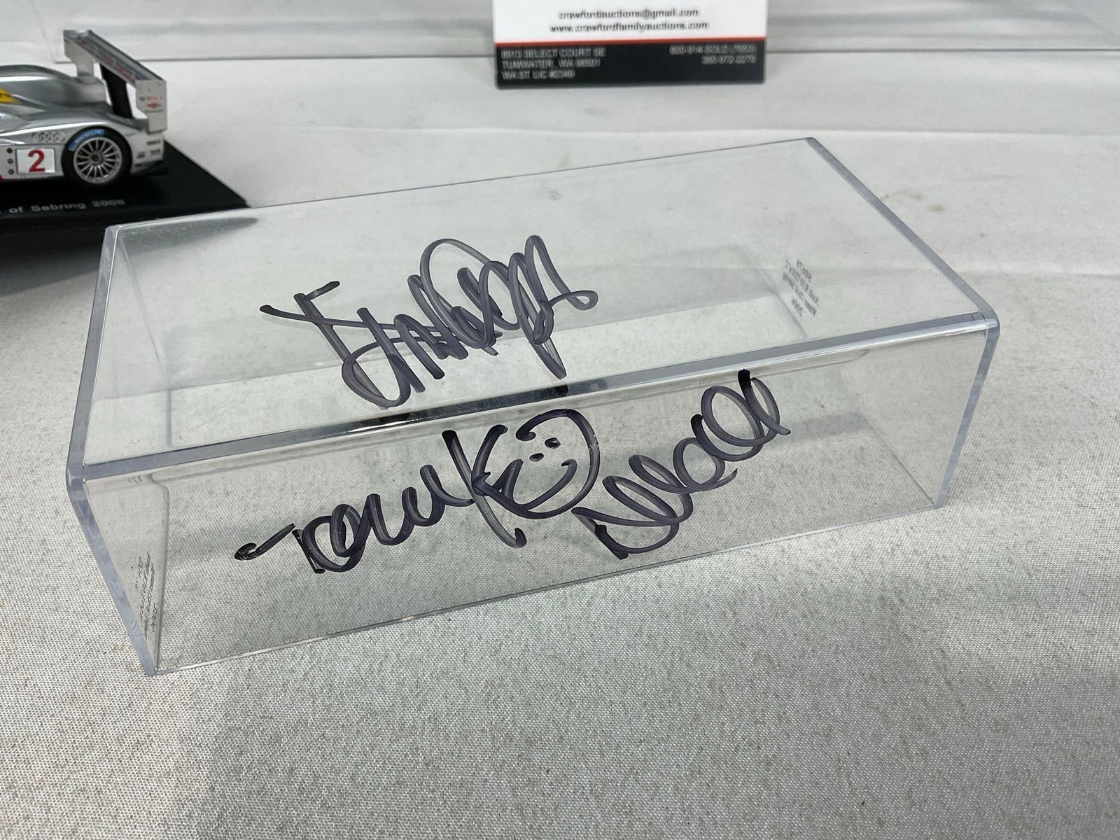 Spark 1/43 Scale Diecast Car Audi R10 TDI #2 Winner 12h of Sebring 2006, Signed by all 3 drivers - 3