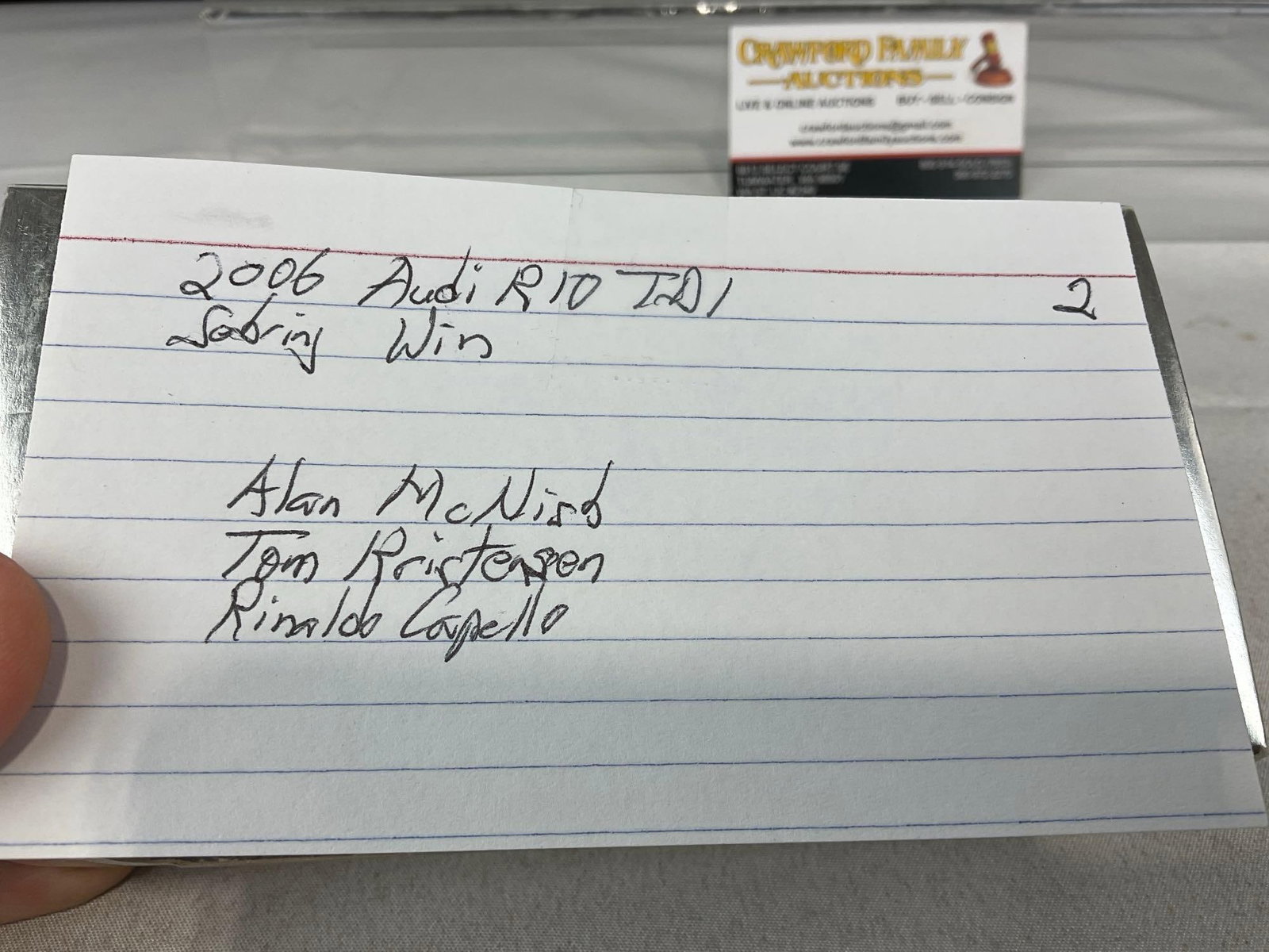 Spark 1/43 Scale Diecast Car Audi R10 TDI #2 Winner 12h of Sebring 2006, Signed by all 3 drivers - 6