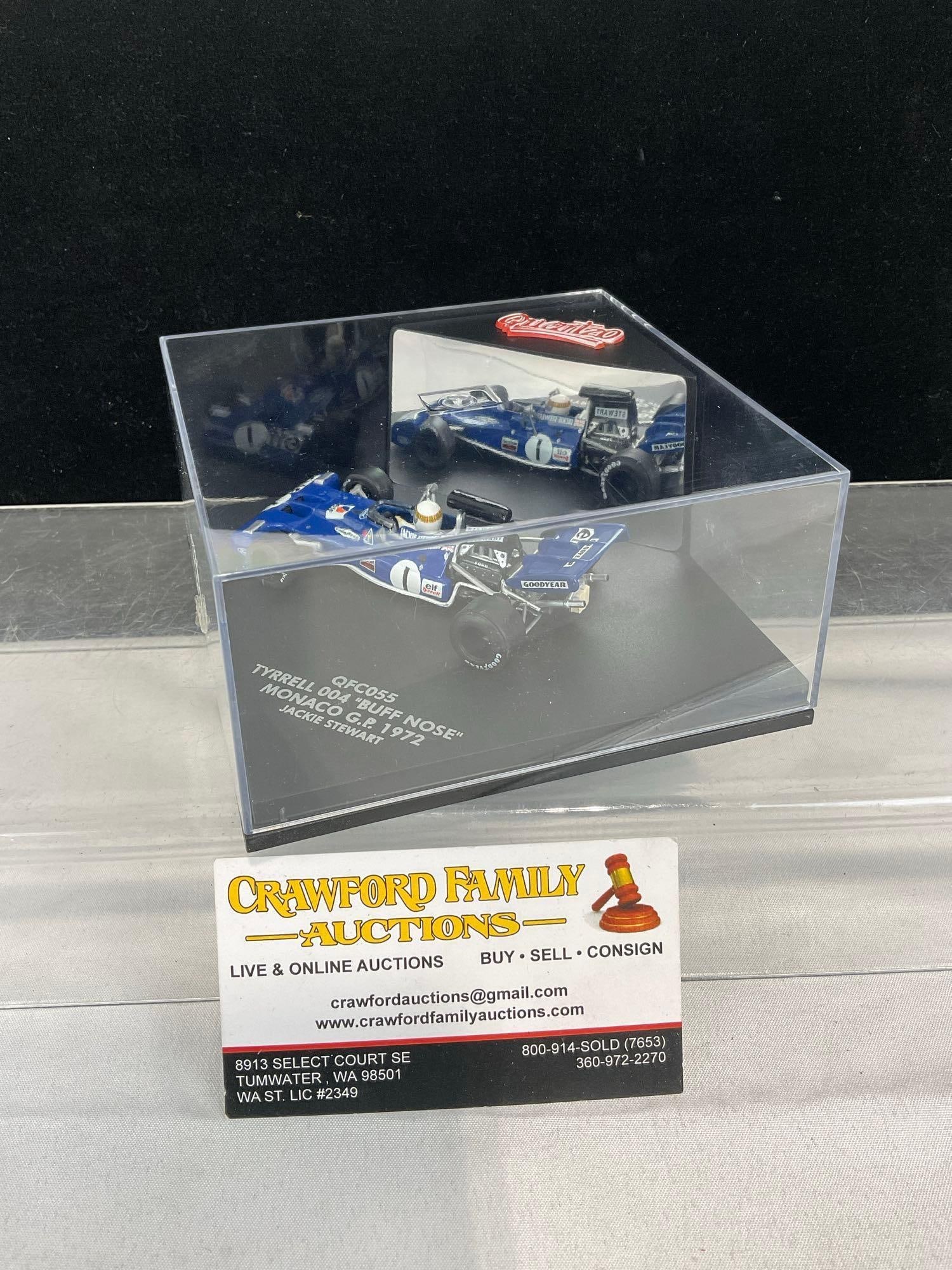 1/43 Scale Diecast Car Quartzo Tyrrell 003 Buff Nose Monaco Gp 1972 Jackie Stewart: All from the same collection. Appears to be in good shape. The piece measures approx 3h x 6w x 6d inches. See pics. E-5420 