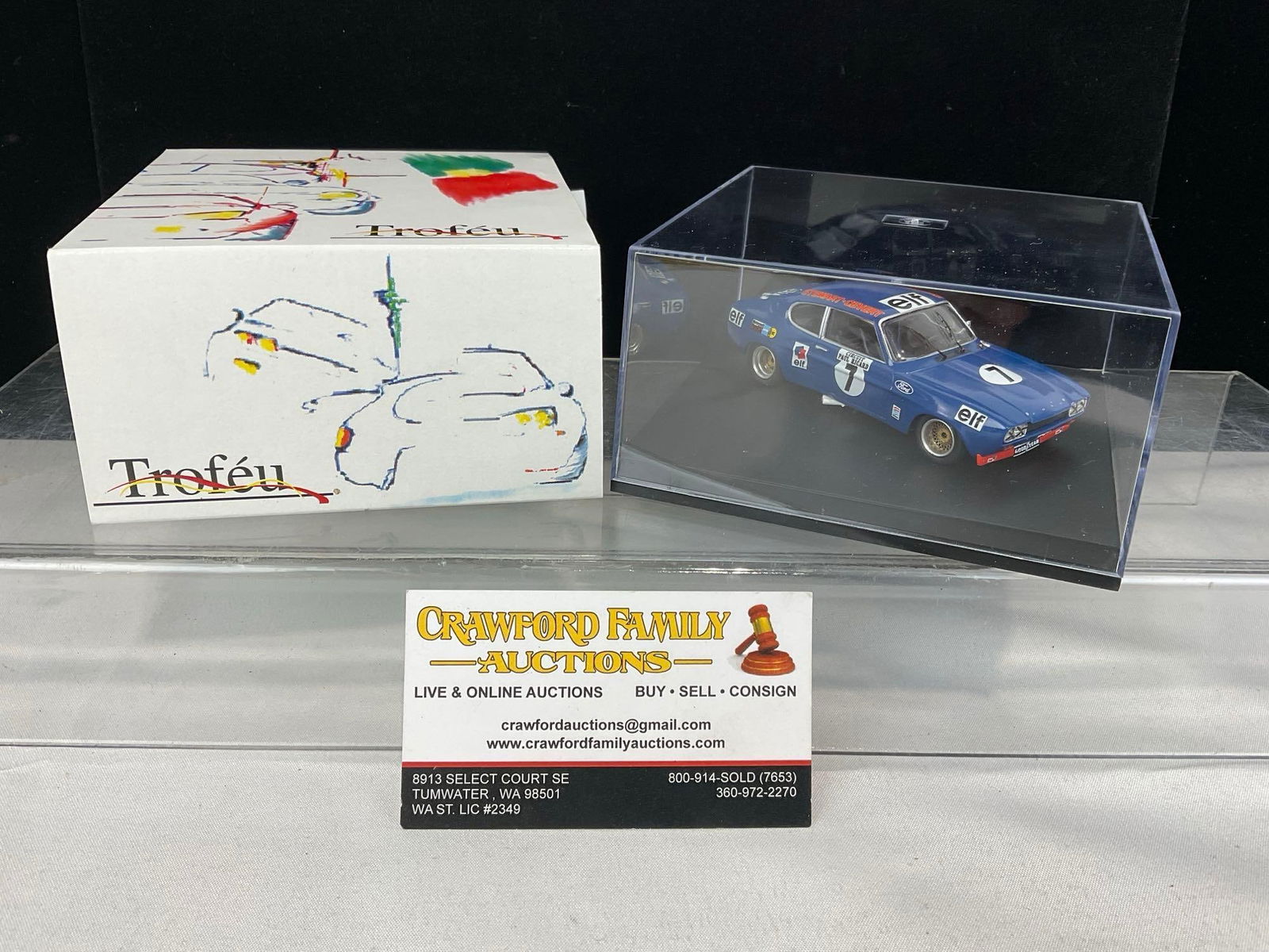 Trofeu 1/43 Scale Diecast Car Ford Escort Mk1 1600TC Silverstone J. Stewart, 3h x 6w x 6d inches: All from the same collection. Appears to be in good shape. The piece measures approx 3h x 6w x 6d inches. See pics. E-5420 