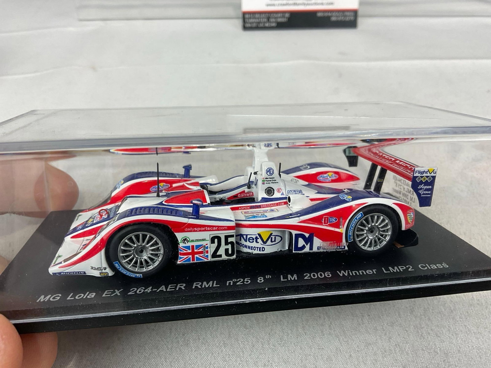 2 Spark 1/43 Scale Diecast Cars, 2006 MG Lola Ex 264-AER LM & 1990 Jaguar XJR 12 #61 24h Daytona - 6