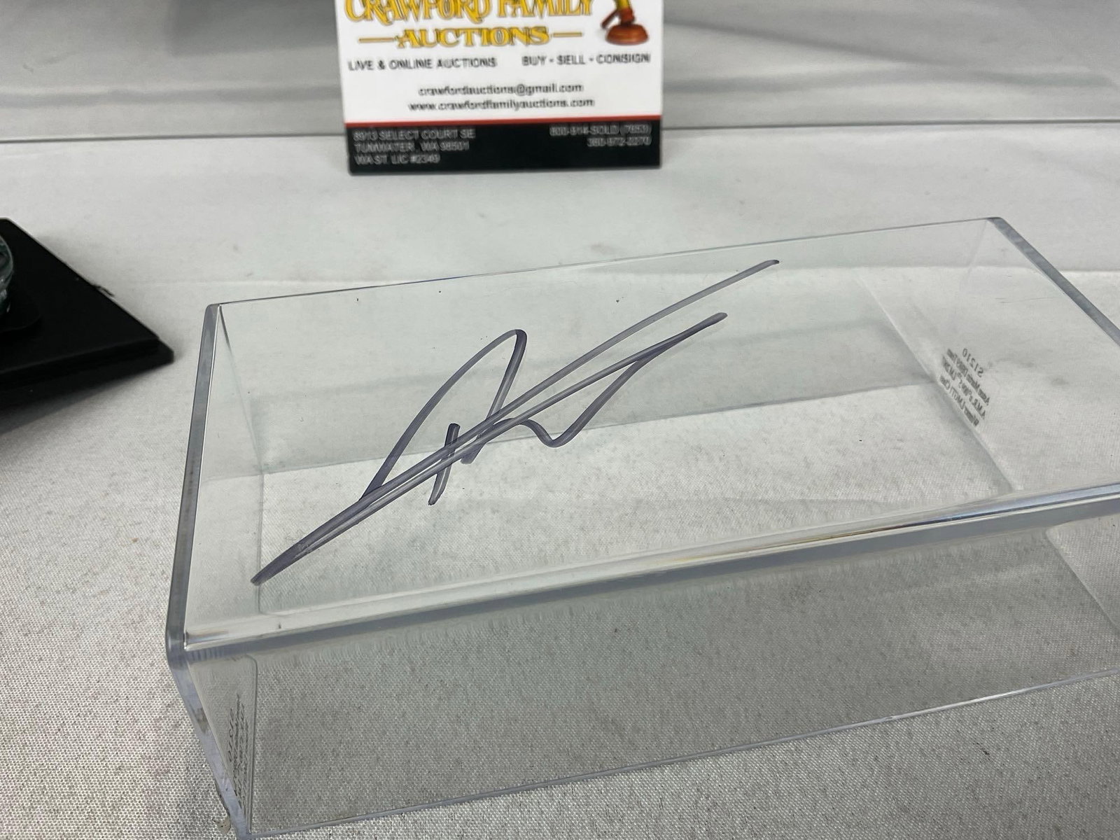 2 Spark 1/43 Scale Diecast Cars, 1987 Porsche 962C & 2007 Aston Martin DBR9, signed by Darren Tur... - 2