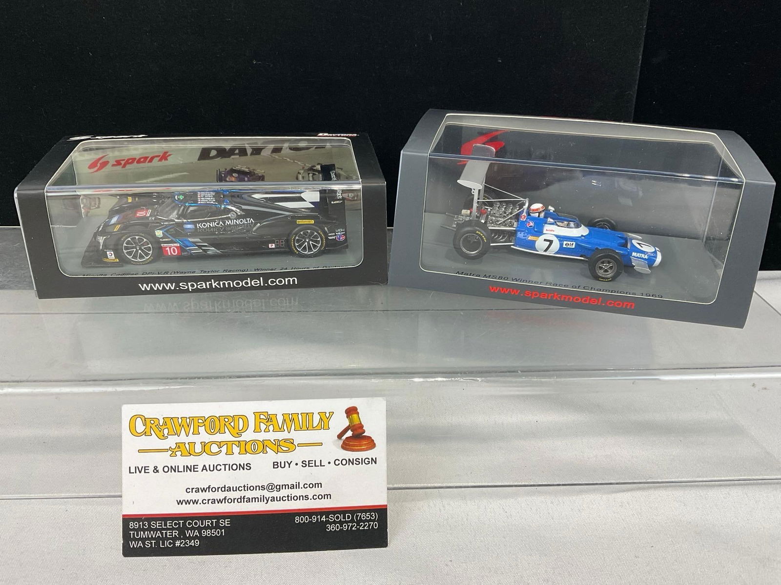 2 Spark 1/43 Scale Diecast Cars, 1969 Matra MS80 & 2017 Konica Minolta Cadillac DPI-VR (1 of 9)