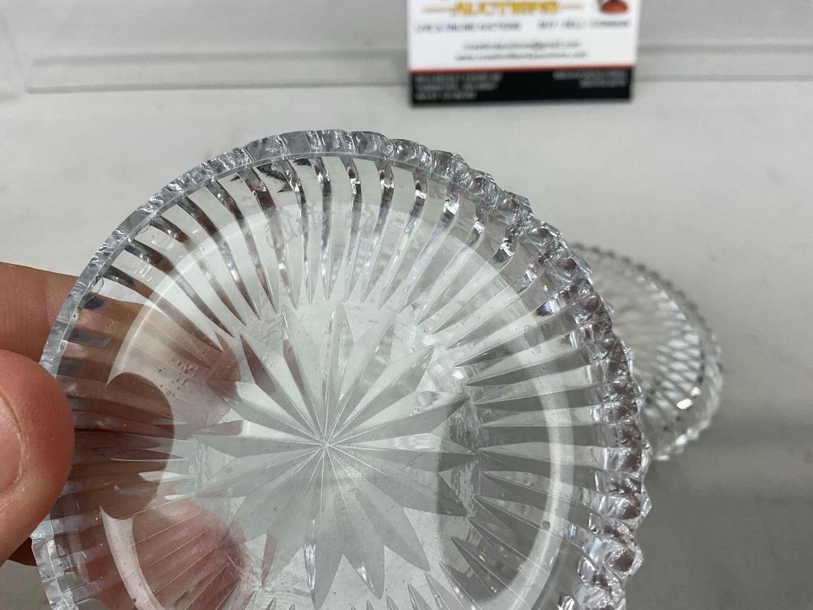 4 pieces of Waterford Crystal, Lismore Water Goblet, 2 Salt Wells & Kinsale Cordial Glass - 5