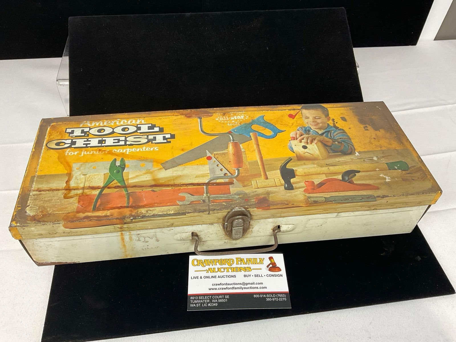 Asst Syringes, Glass Thermometer, Clips, Sklar Chrome Kit, Litmus Paper, American Tool Chest Toy - 7