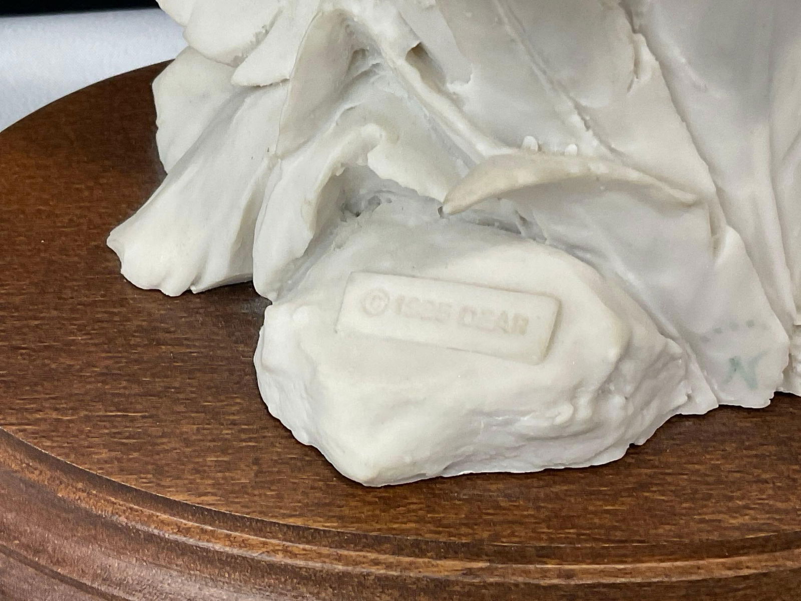 vintage Auro Belcari Dear Mallard Duck Bisque Porcelain figurine, 10h x 12w x 7d inches - 4