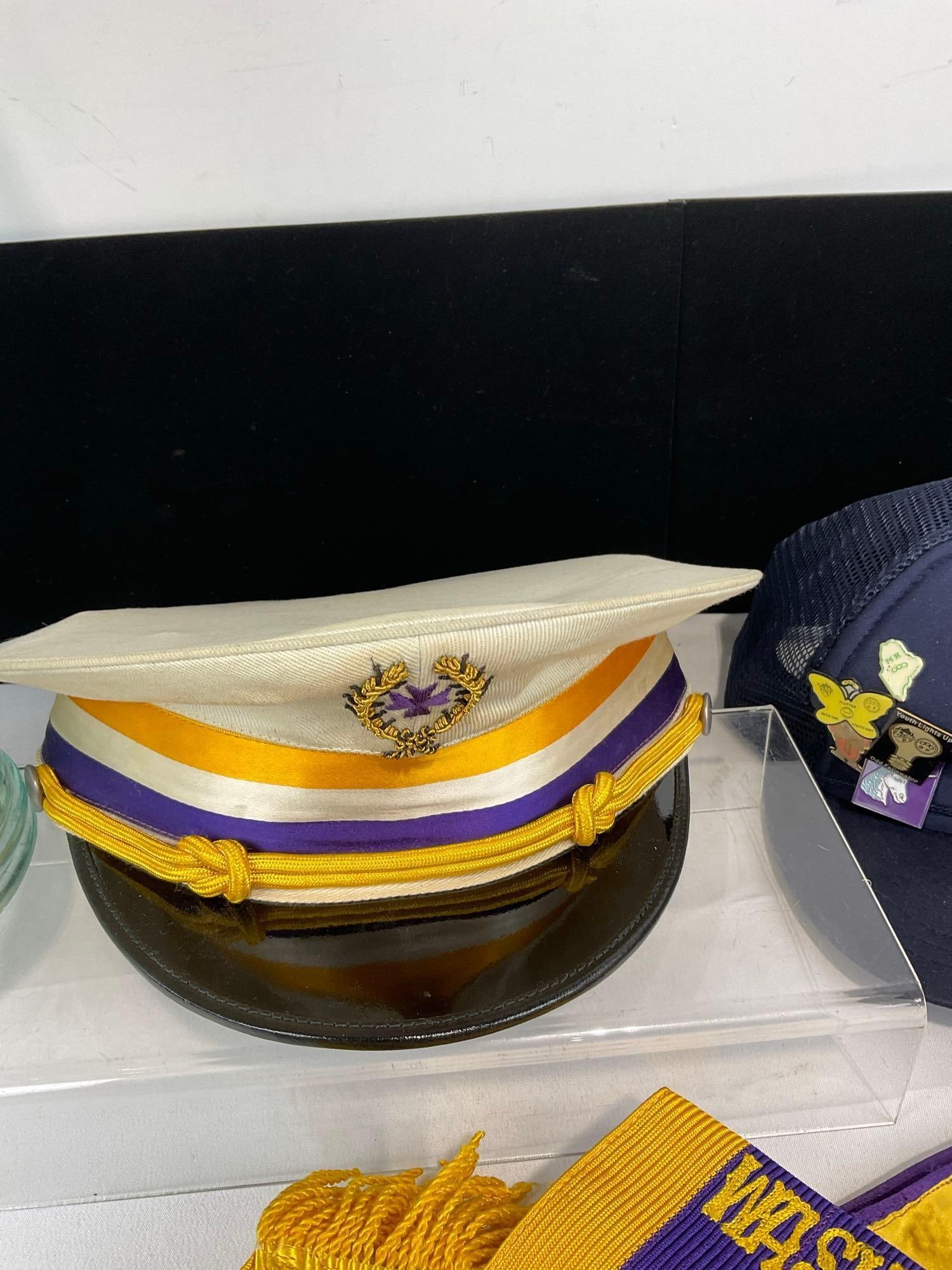 Pair of Fraternal Hats & 2 Sashes, Patriarchs Militant Caps, Independent Order of Odd Fellows - 3