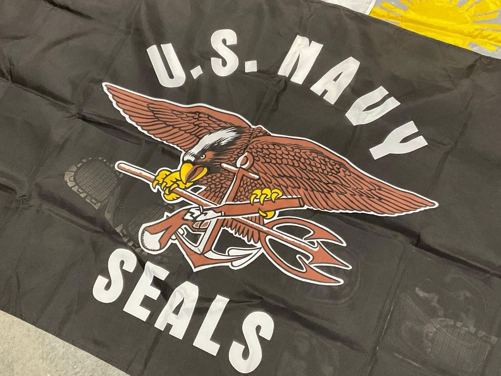 5 Flags, US Navy Seals, 2 Philippines, Israel & Russia, approx 3 x 2 feet - 2