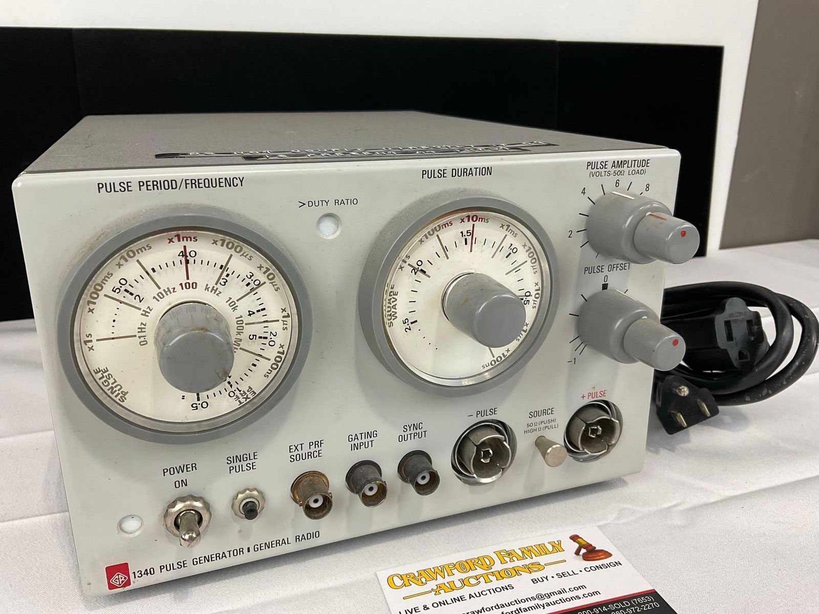 Vintage Late 1960s General Radio 1340 Pulse Generator, 7h x 10w x 13d inches - 2