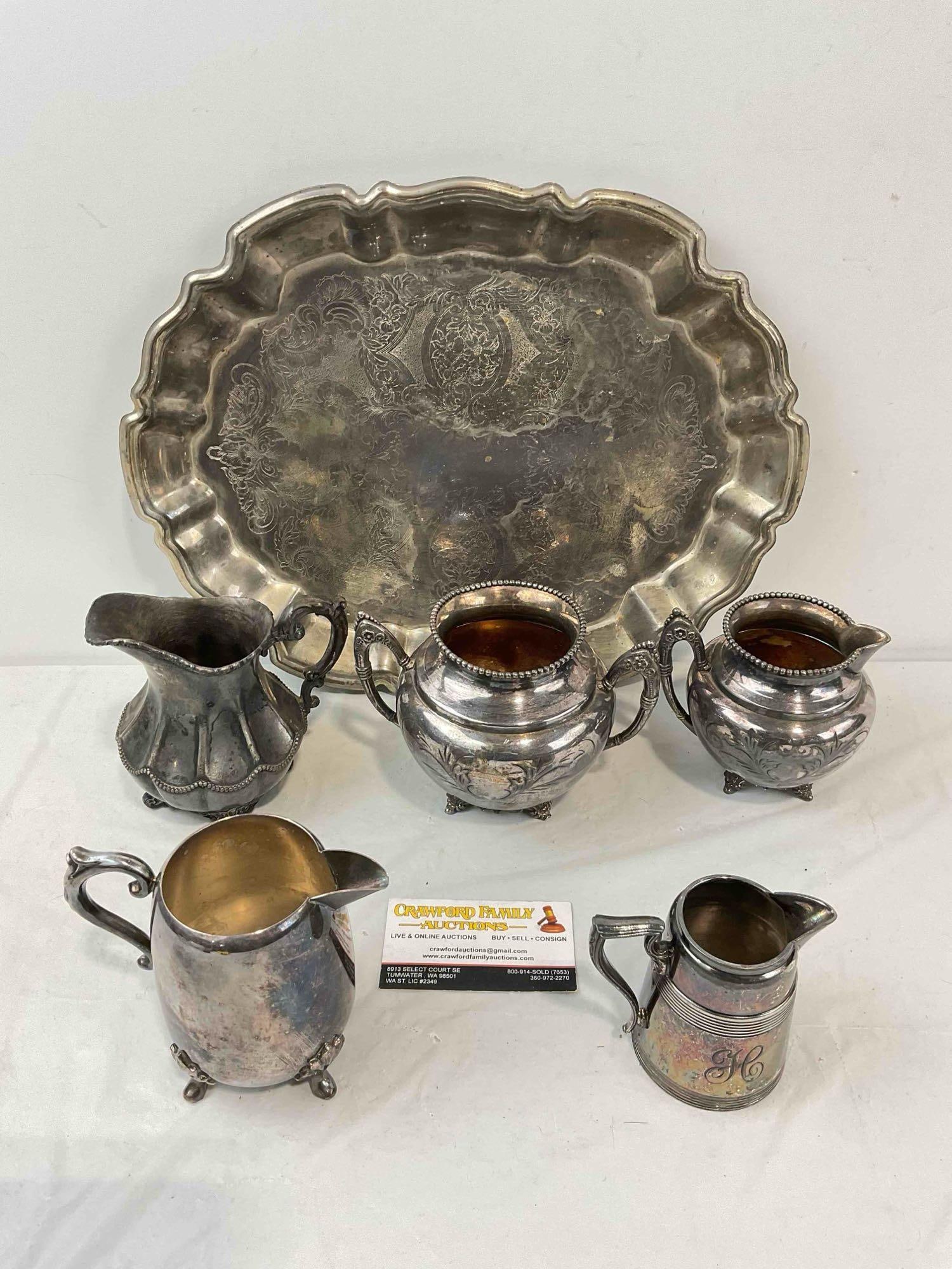 6 pcs Vintage Silver Plated Dish Assortment, incl. Empire, 5th Ave, Monarch & More! See pics. (1 of 10)