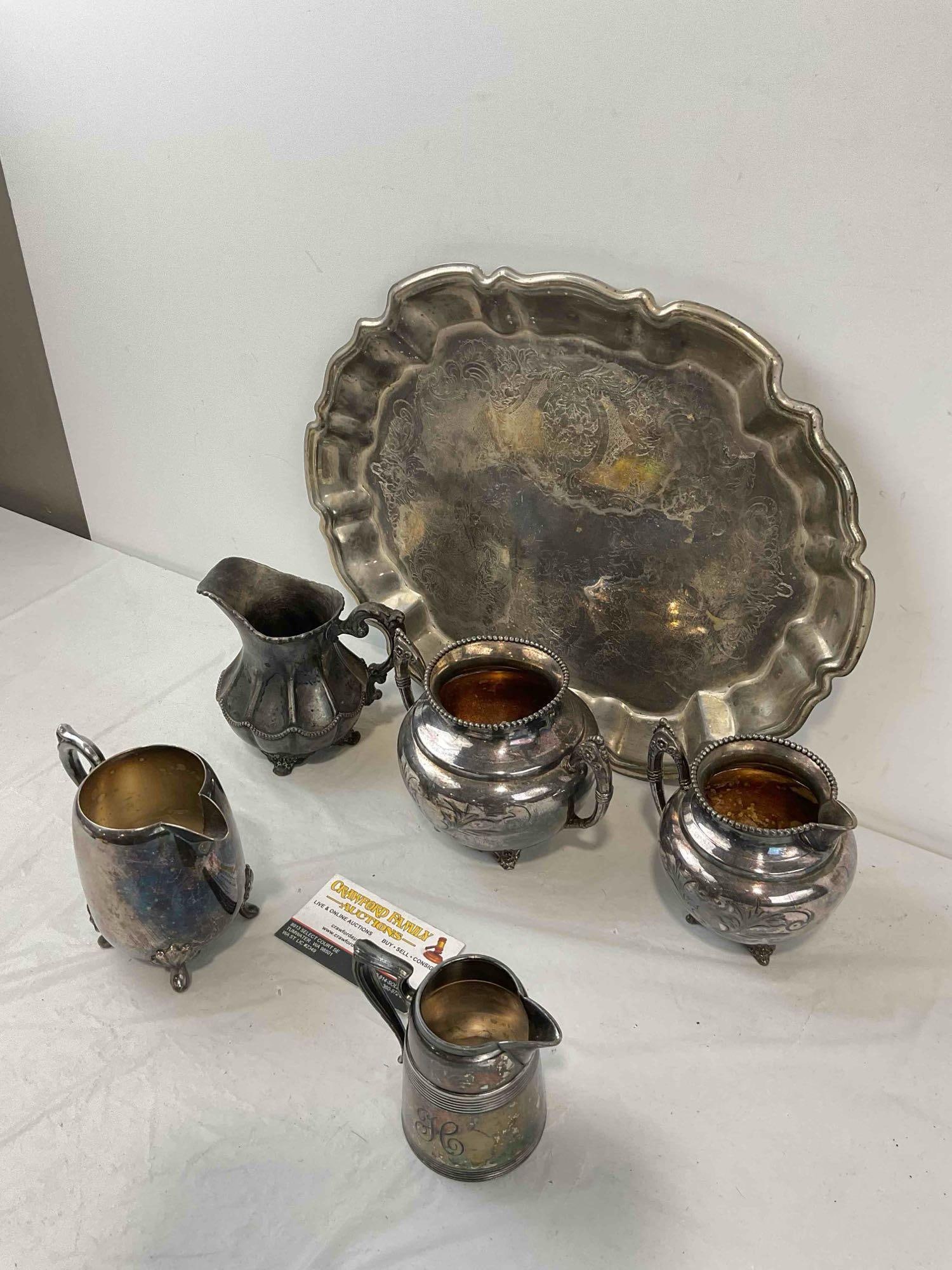 6 pcs Vintage Silver Plated Dish Assortment, incl. Empire, 5th Ave, Monarch & More! See pics. - 2