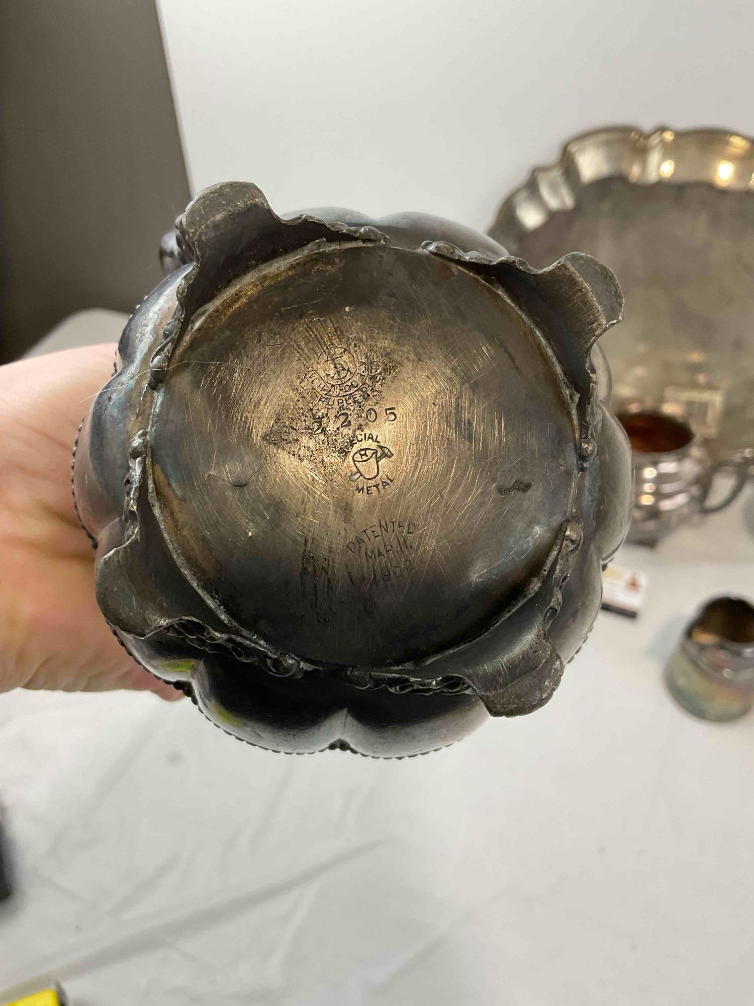 6 pcs Vintage Silver Plated Dish Assortment, incl. Empire, 5th Ave, Monarch & More! See pics. - 7