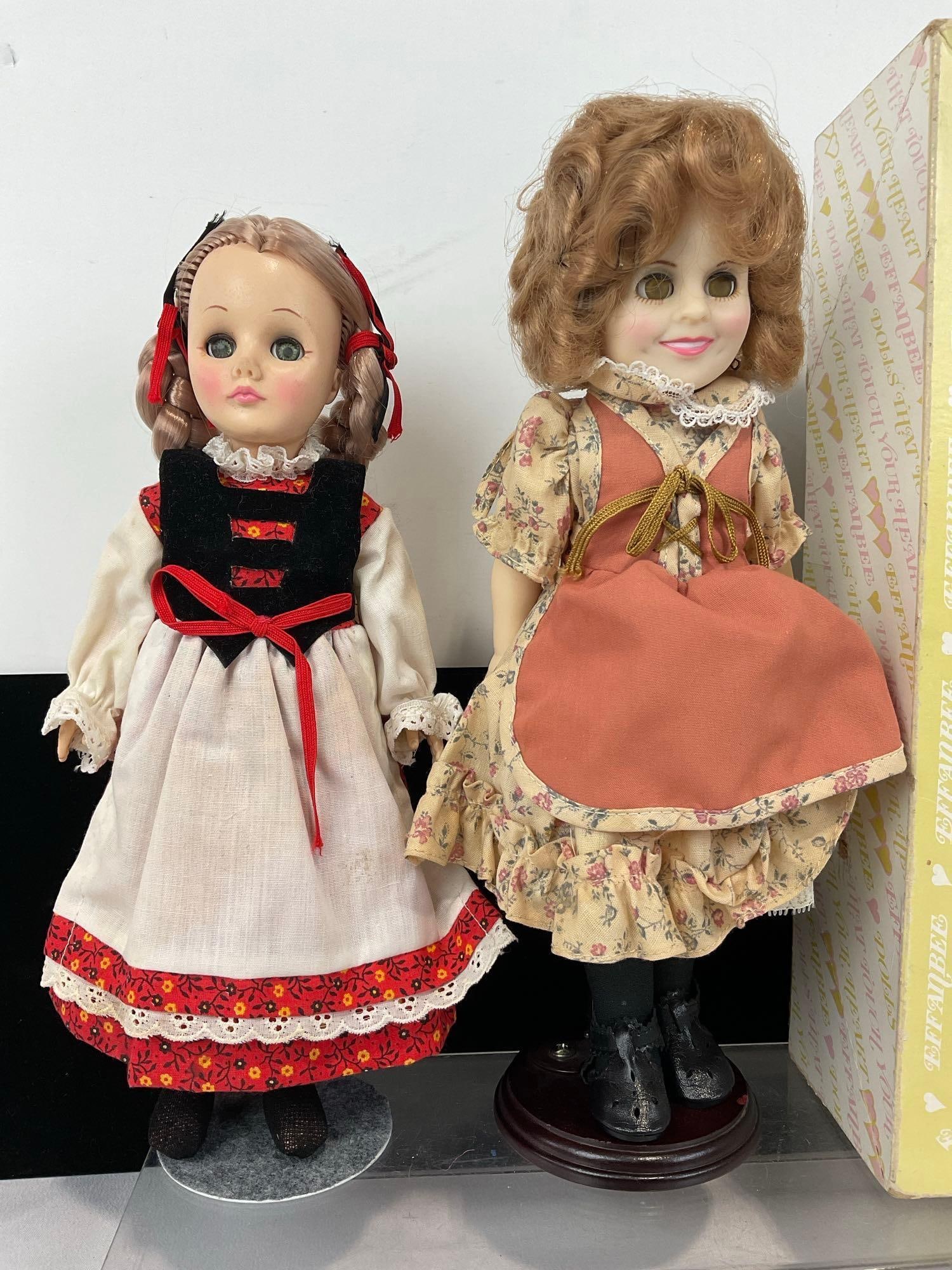 3 Effanbee Dolls, Intl Series Miss Germany, Shirley Temple, & Storybook Series Little Bo Peep w/box - 2