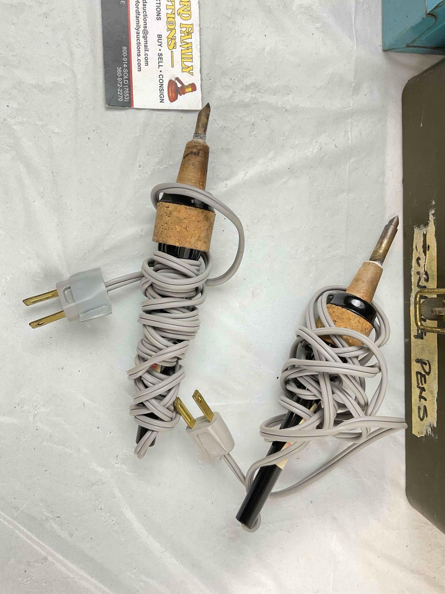 2 pcs Metal Tool Boxes w/ Contents, incl. Bernzomatic Propane Torch Kit & 2x Burning Pens. - 7