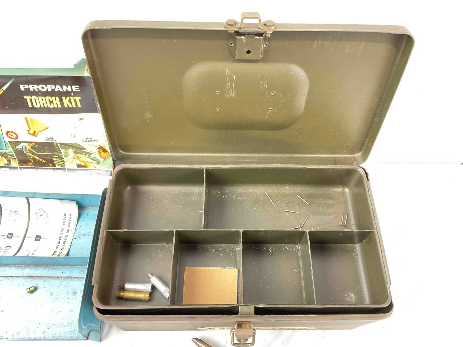 2 pcs Metal Tool Boxes w/ Contents, incl. Bernzomatic Propane Torch Kit & 2x Burning Pens. - 8