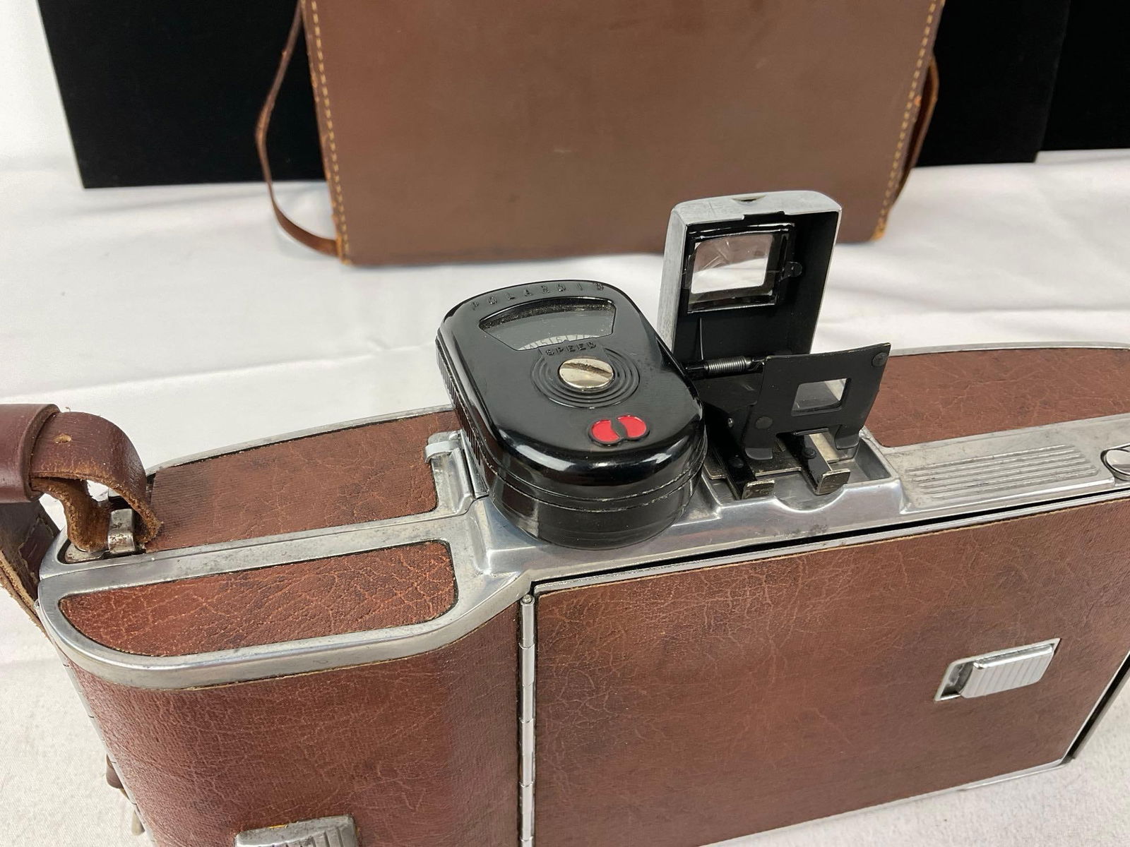 Vintage Polaroid Land Camera Model 95 w/Leather Case, 9h x 12w x 4d inches - 7