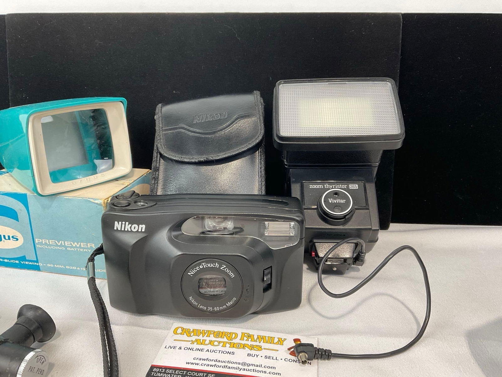 Nikon Film Camera & Ricoh RDC-5000 Cameras, Argus Previewer III, Sekonic Lightmeter w/set of slides - 6