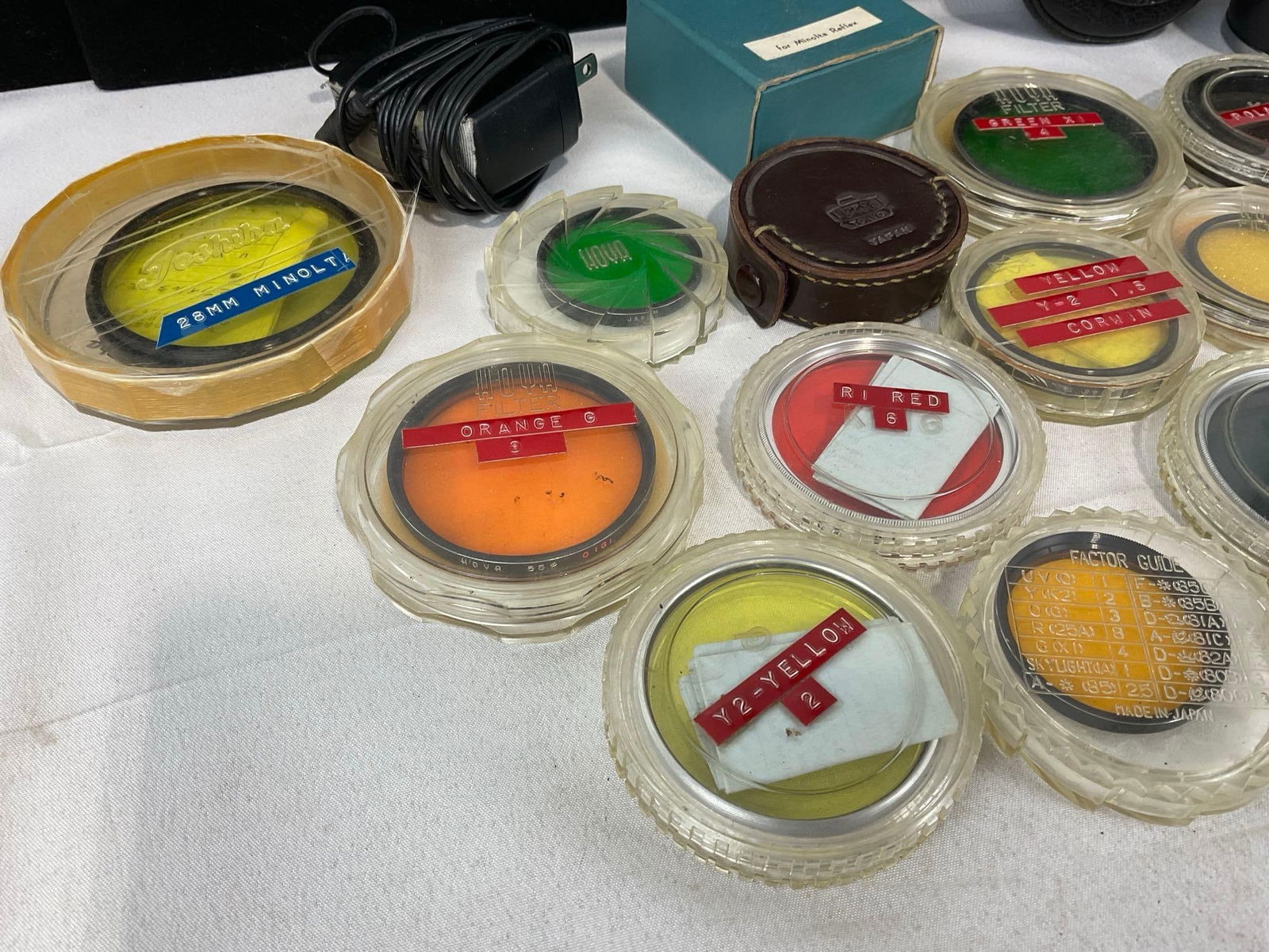 Camera Accessories, largely Filters, 15 pieces, Lumix battery & charger - 2