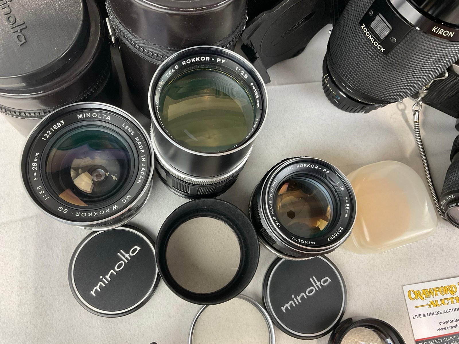 Minolta X-700 Film Camera w/ 5 Lenses & Cases, w/Large Black Leather Camera Case - 3