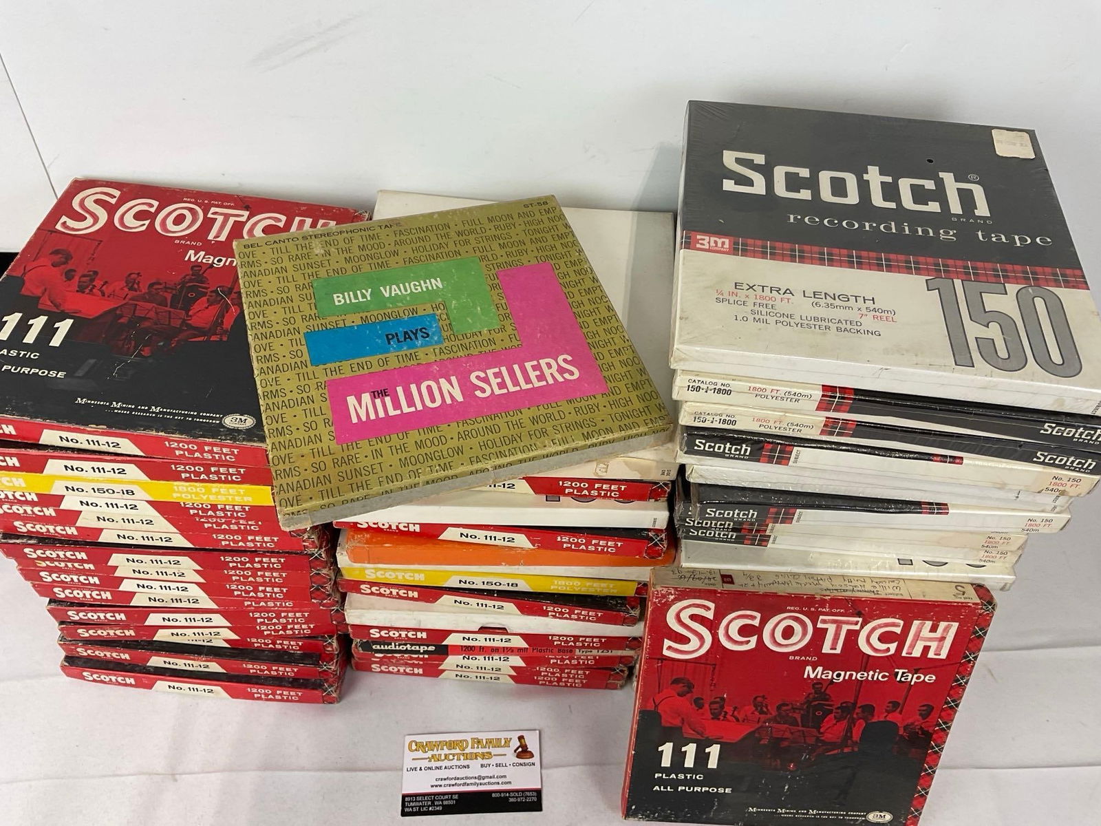 32 Audioreels w/recordings & 21 Sealed Scotch 1800 Foot Reels, all in box - 2