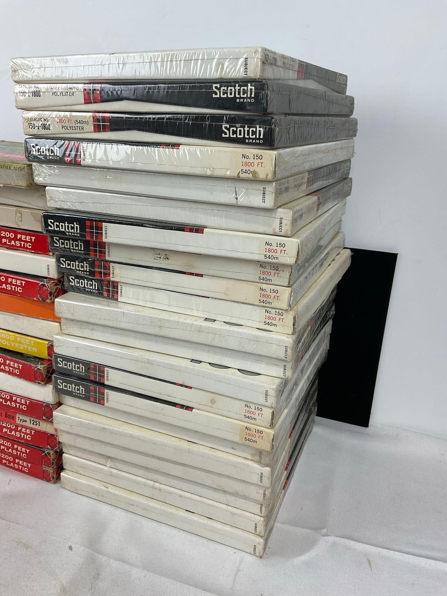 32 Audioreels w/recordings & 21 Sealed Scotch 1800 Foot Reels, all in box - 4