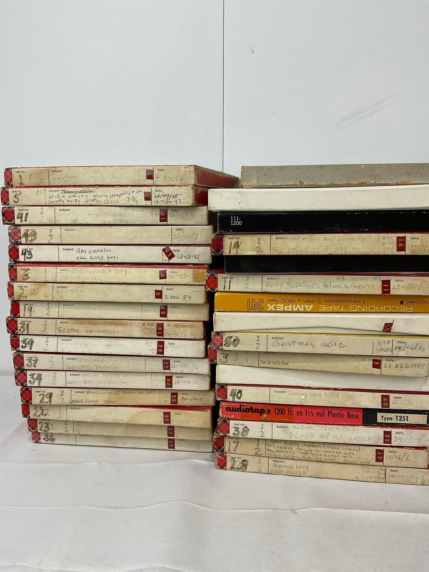 32 Audioreels w/recordings & 21 Sealed Scotch 1800 Foot Reels, all in box - 6